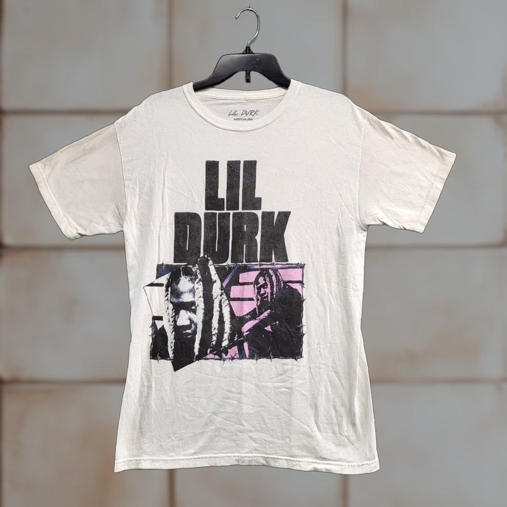 Vintage Lil Durk Shirt M White Hip Hop Tee Short Sleeve Men Hoodie, Sweatshirt | PodTeesHub.com