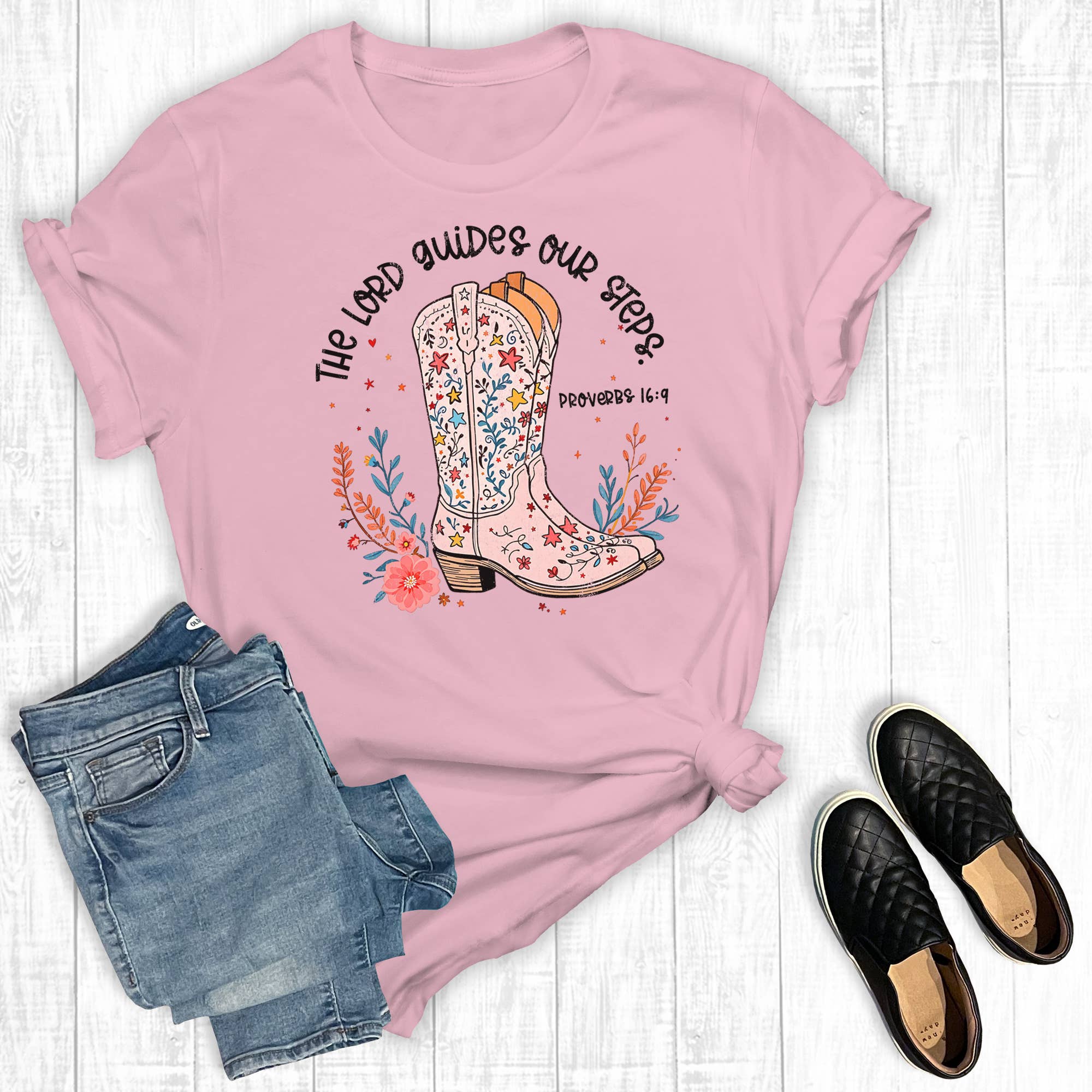 Western Faith the Lord Guides Graphic Tee Hoodie, Sweatshirt | PodTeesHub.com