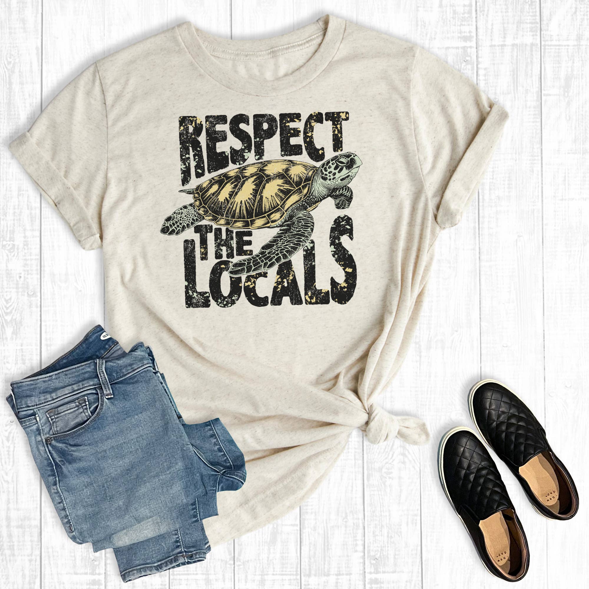 Summer Vacation Respect the Locals Graphic Tee Hoodie, Sweatshirt | PodTeesHub.com