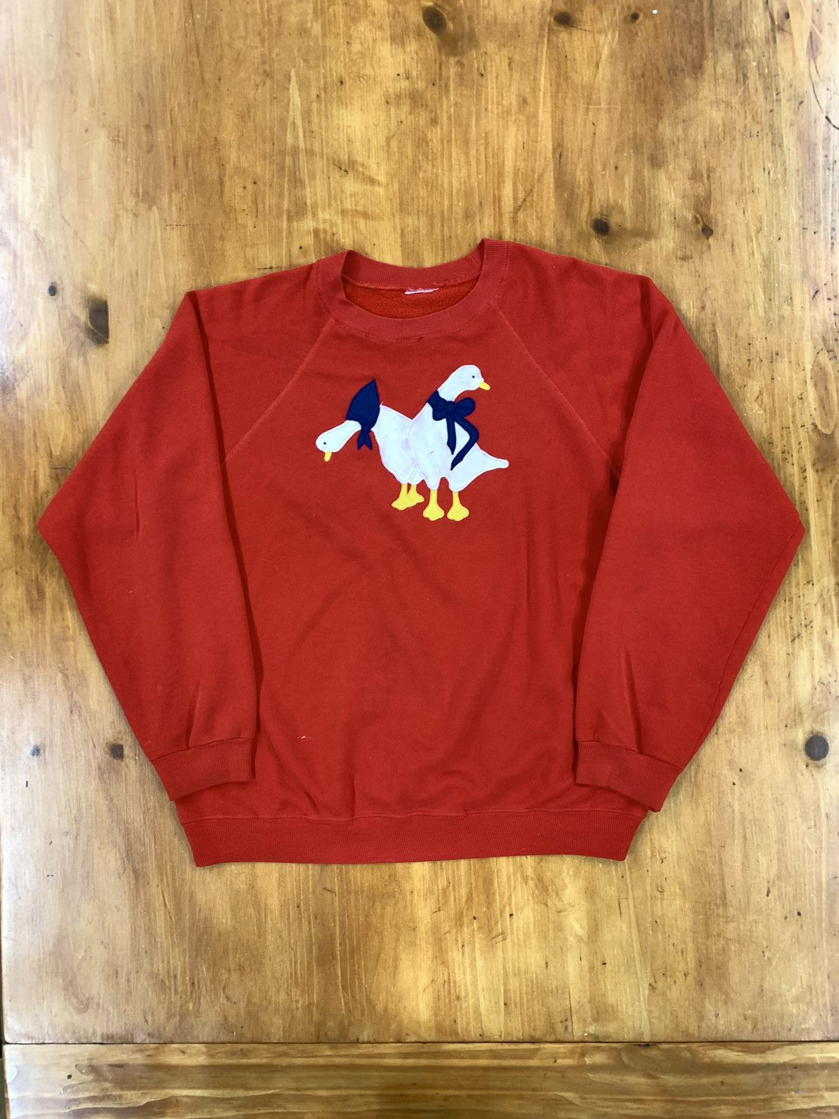 Vintage Crewneck Ducks In Bow Ties Raglan Vintage Sweatshirt T-Shirts, Hoodie | PodTeesHub.com