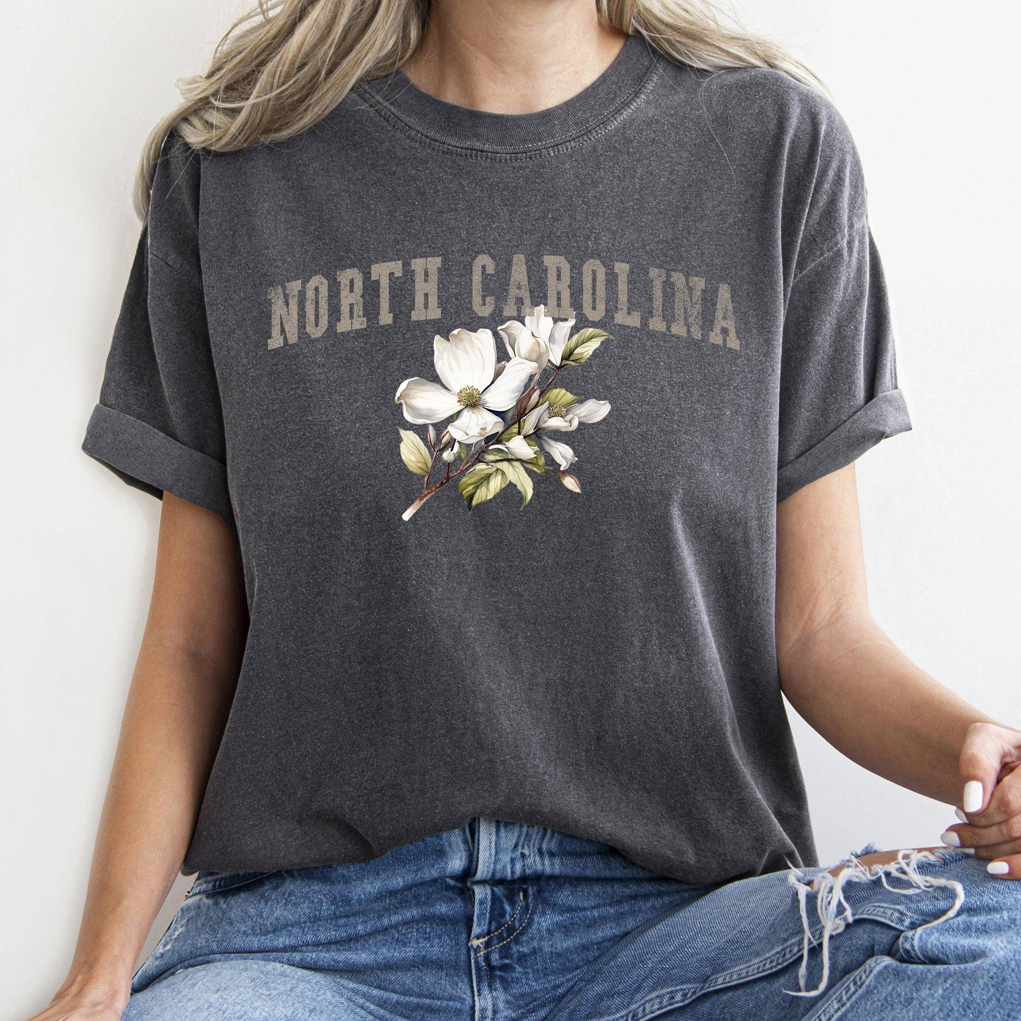 North Carolina State Flower T-Shirt Hoodie, Sweatshirt | PodTeesHub.com