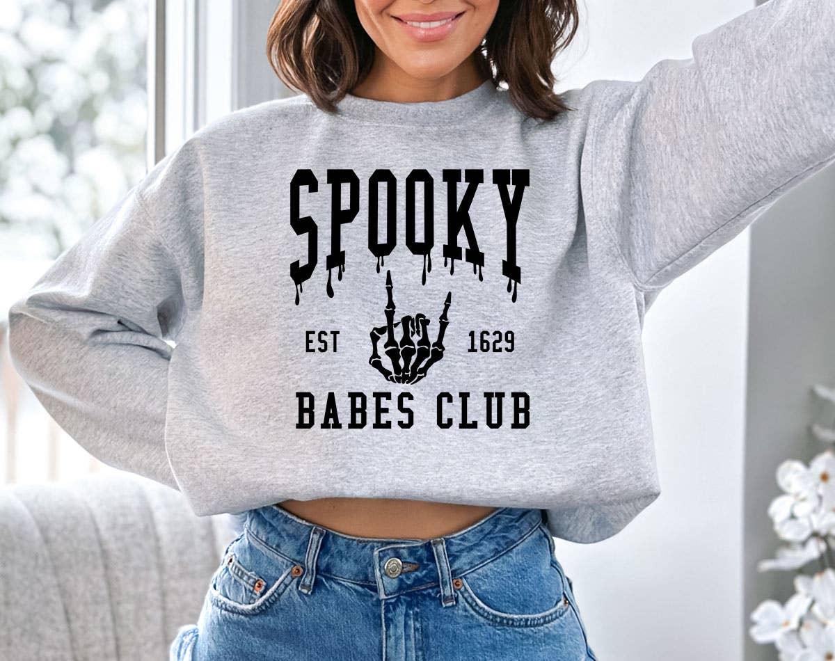 Spooky Babes Club - Halloween Sweatshirt T-Shirts, Hoodie | PodTeesHub.com