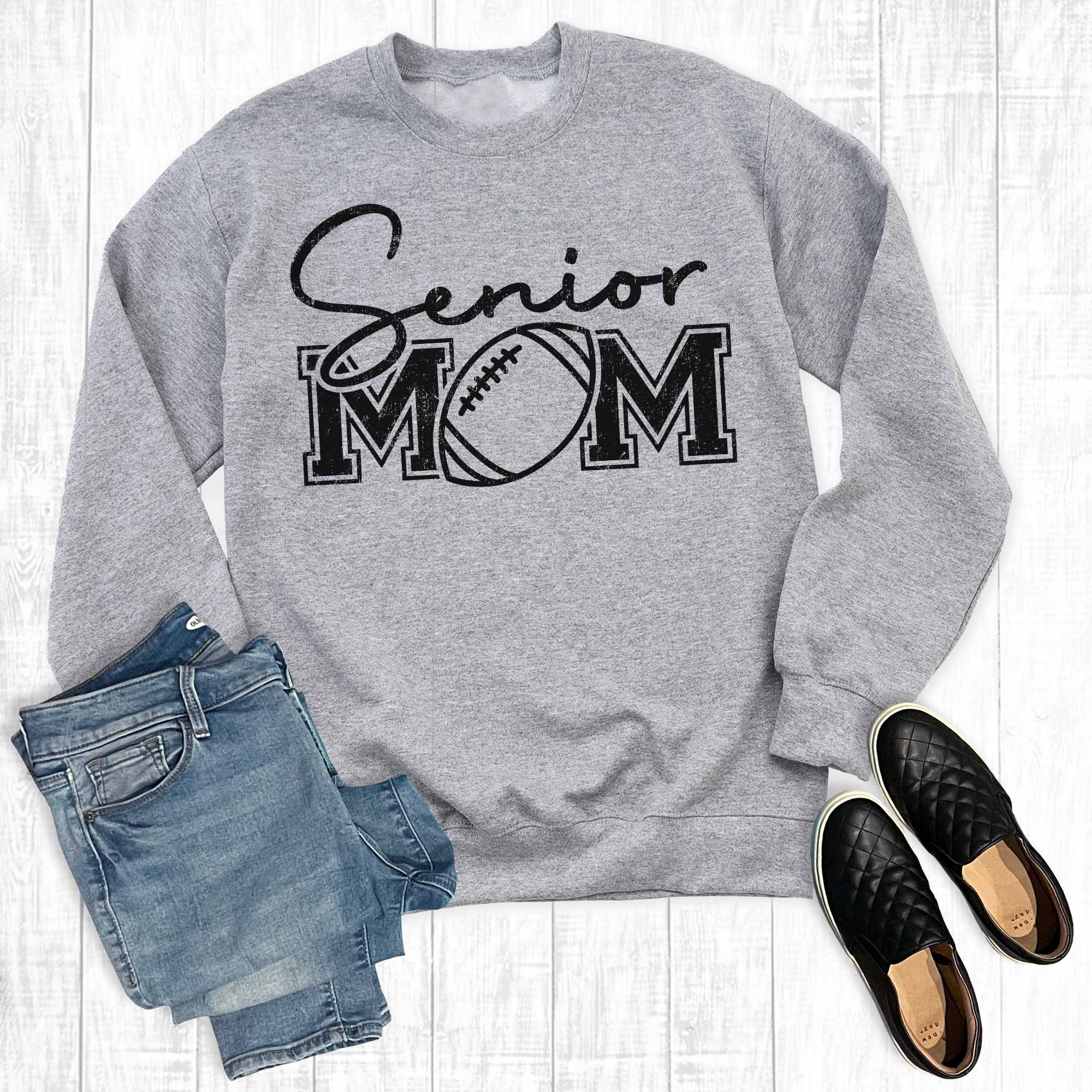 Senior Football Mom Graphic Sweatshirt T-Shirts, Hoodie | PodTeesHub.com