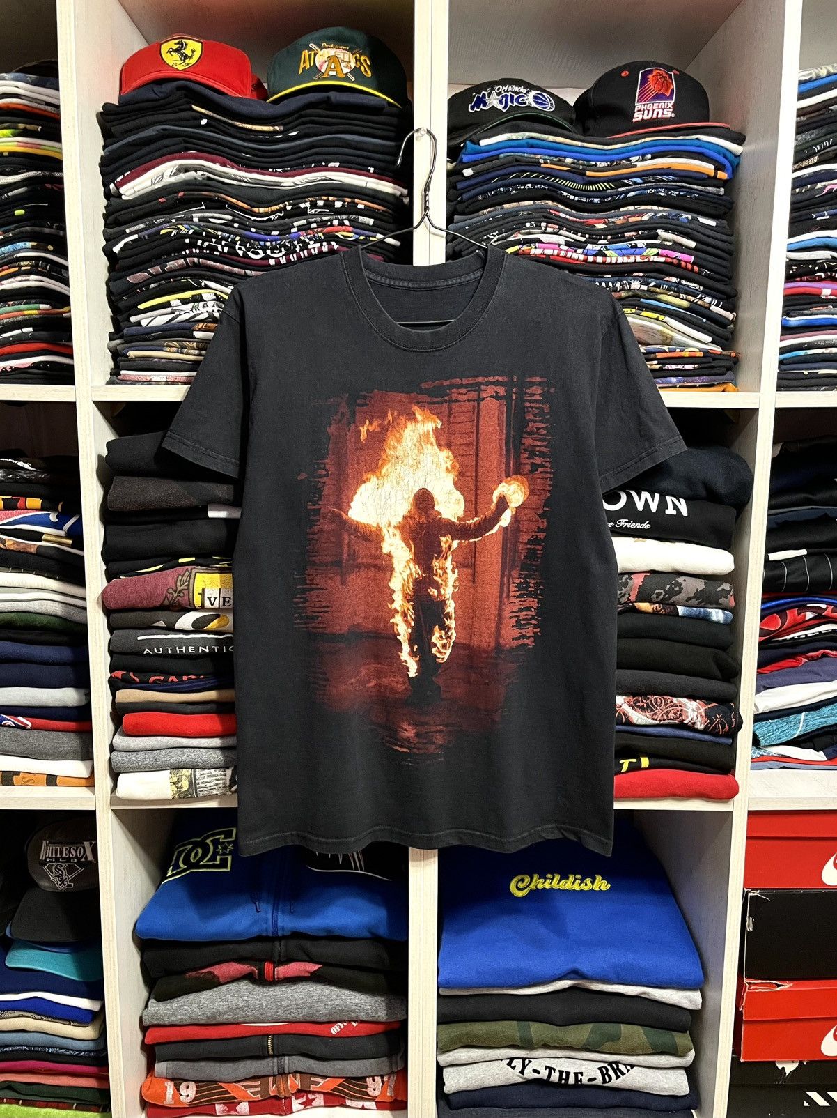 Band Tees Vintage 00s Rammstein Burning Man Metal Rock Band T Shirt Hoodie, Sweatshirt | PodTeesHub.com