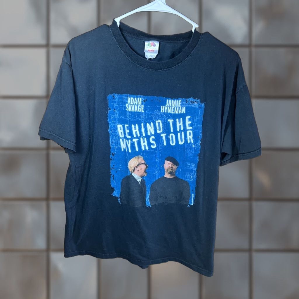 Fruit Of The Loom Vintage Behind The Myths Tour Shirt Black T Shirt Large Retro Fruit Of The Loom Me Hoodie, Sweatshirt