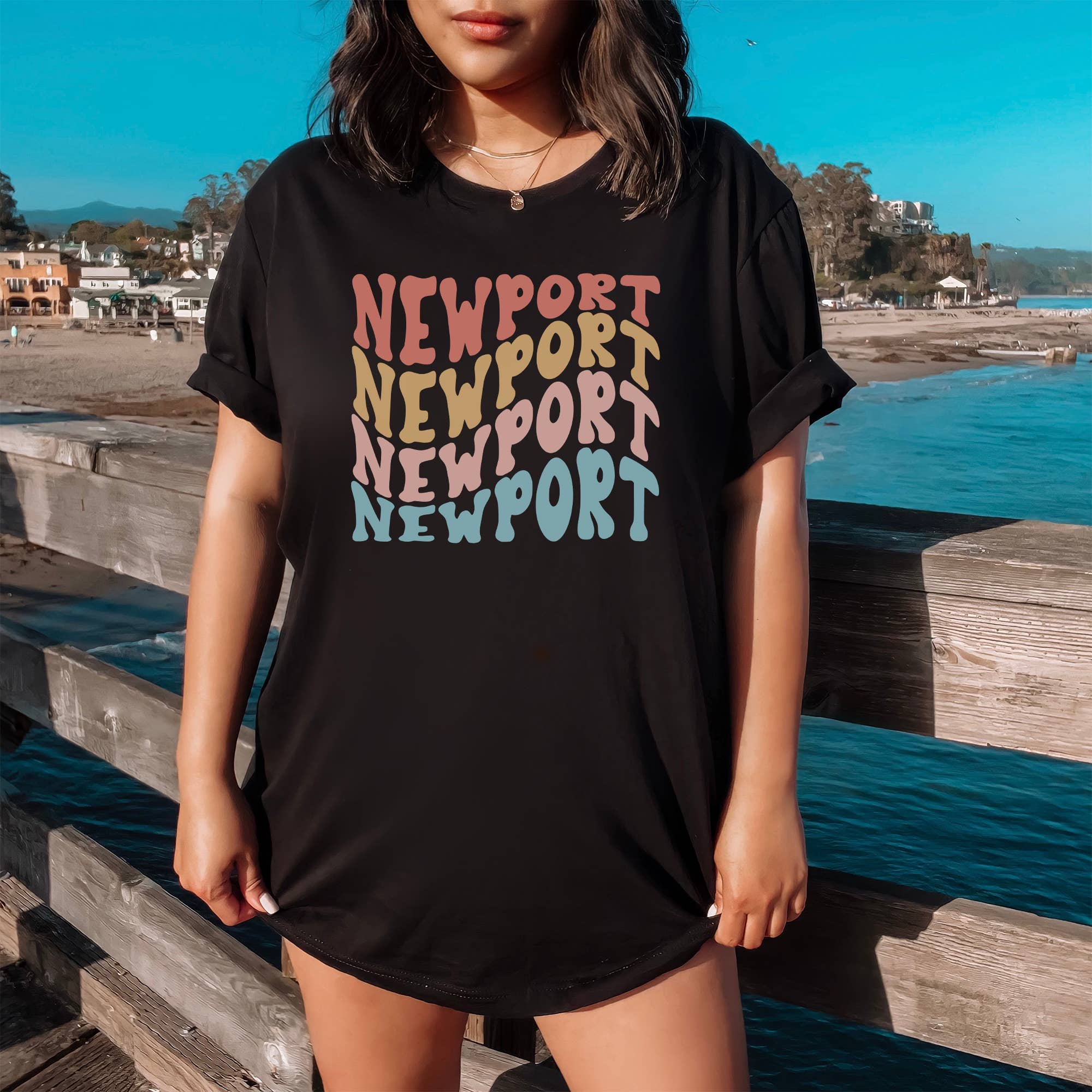 Custom Location Tee | Black or White Tee | XS-2XL Hoodie, Sweatshirt | PodTeesHub.com