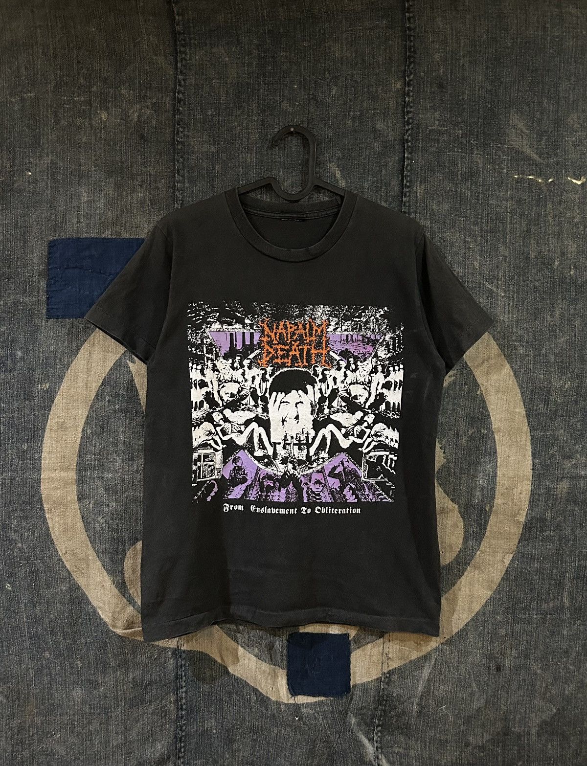 Band Napalm Death Thrashed Distressed Vintage 90s T-Shirts, Hoodie, Sweatshirt