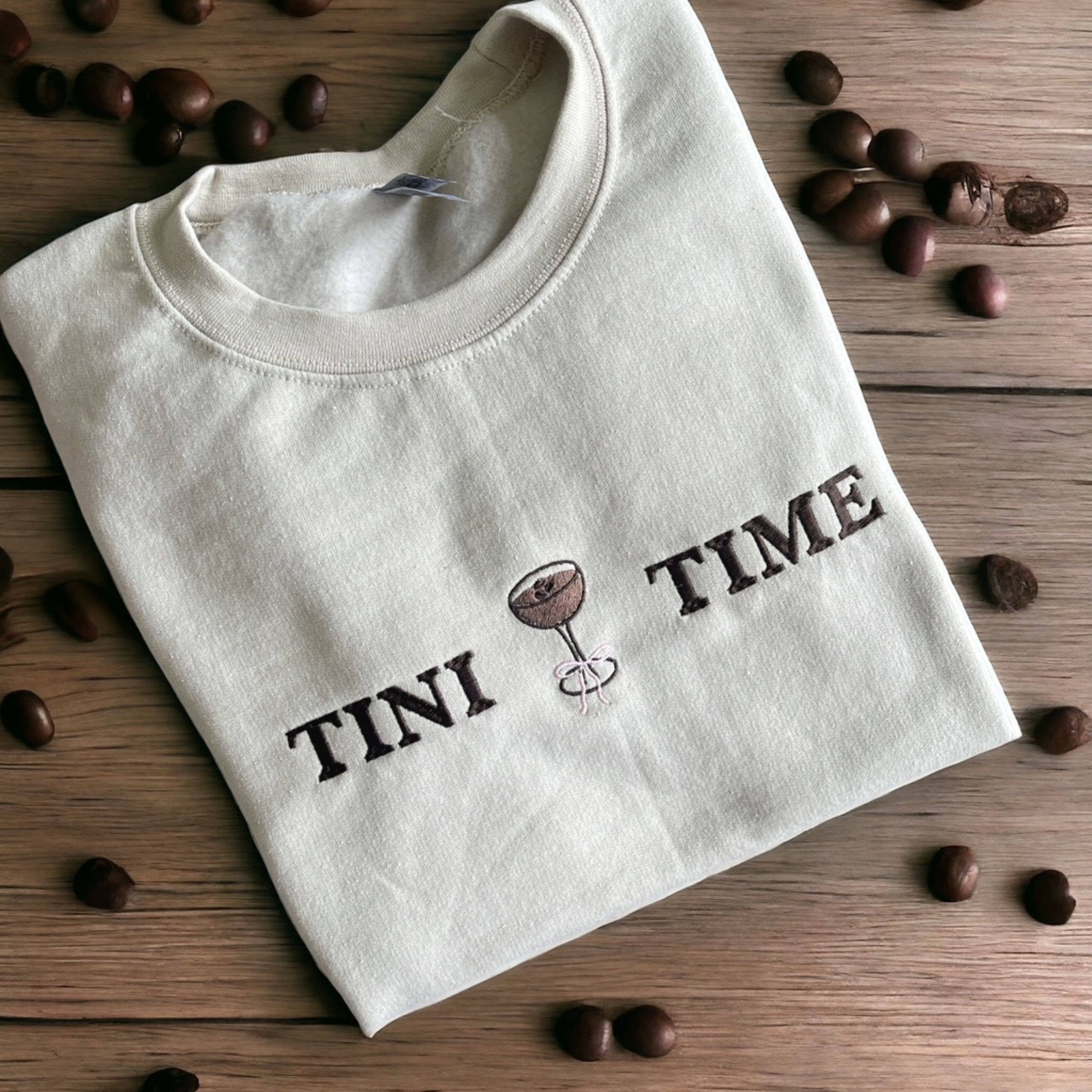 Espresso Martini, Tini Time, Cocktail Sweatshirt, Embroidery T-Shirts, Hoodie | PodTeesHub.com