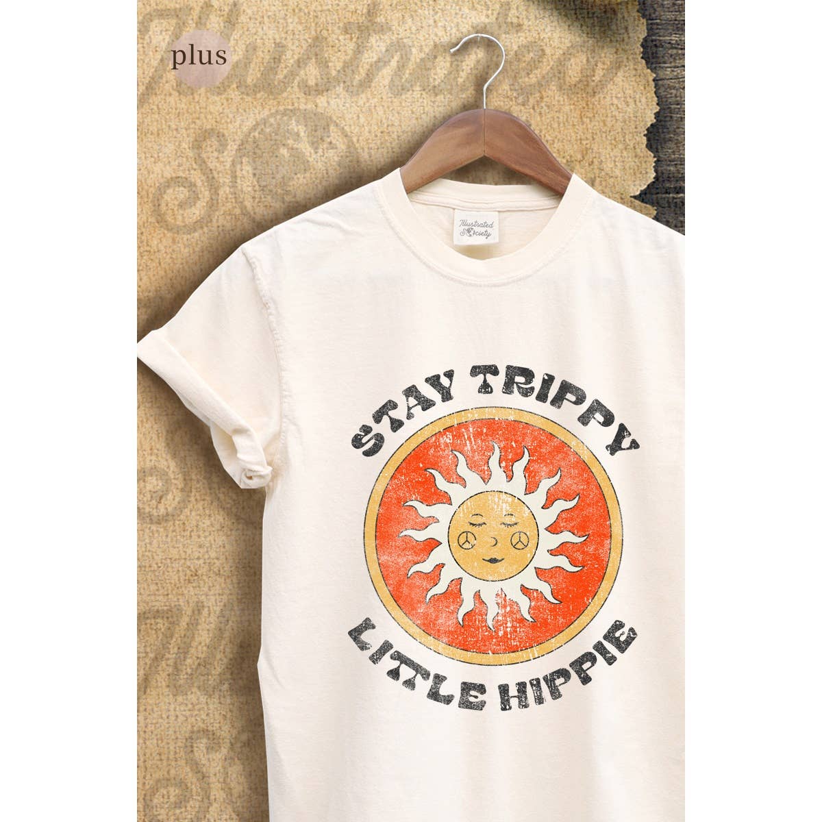Stay Trippy Little Hippie  Vintage Graphic Plus Tee Hoodie, Sweatshirt | PodTeesHub.com