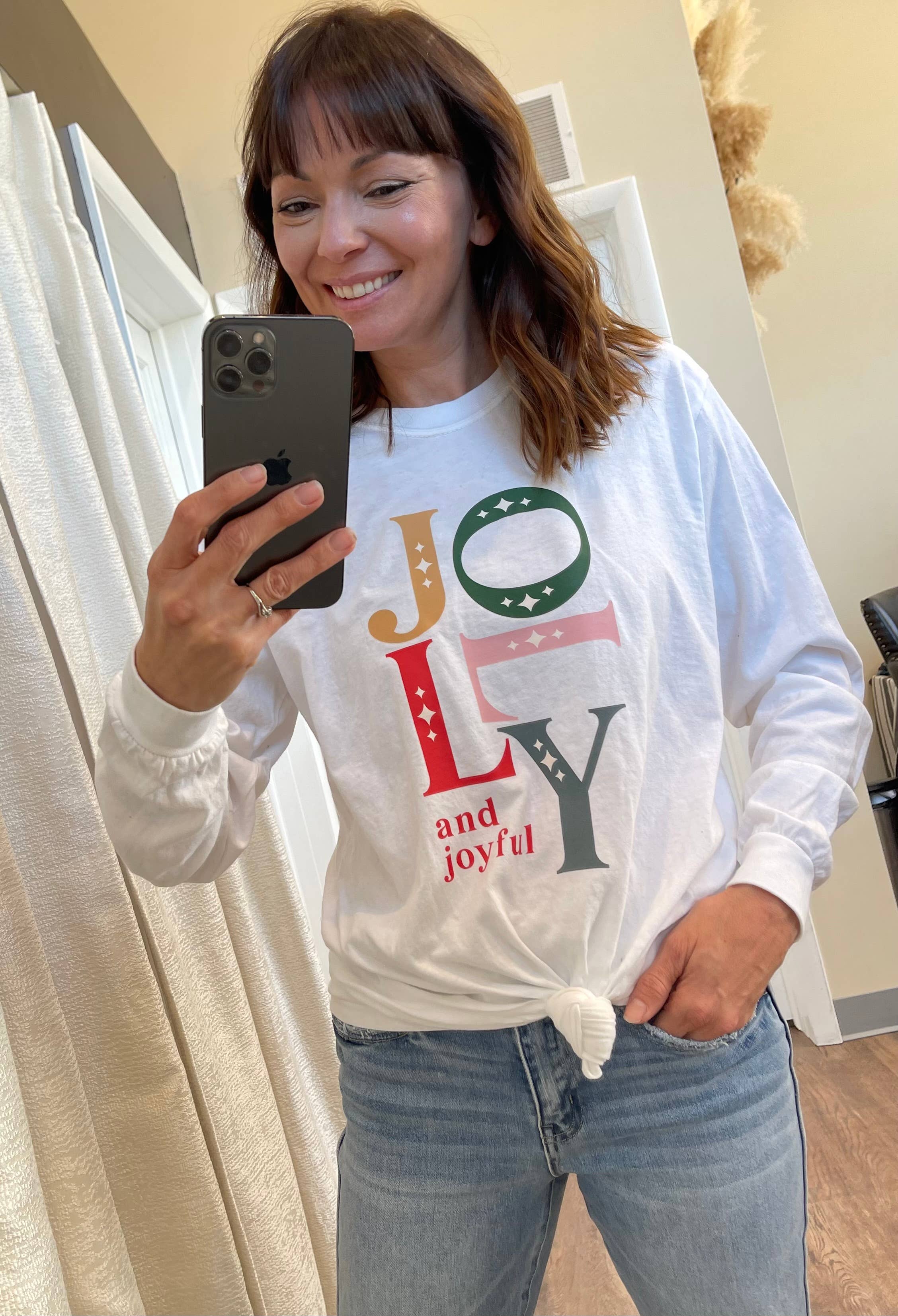 Joyful and Jolly Tee Hoodie, Sweatshirt | PodTeesHub.com