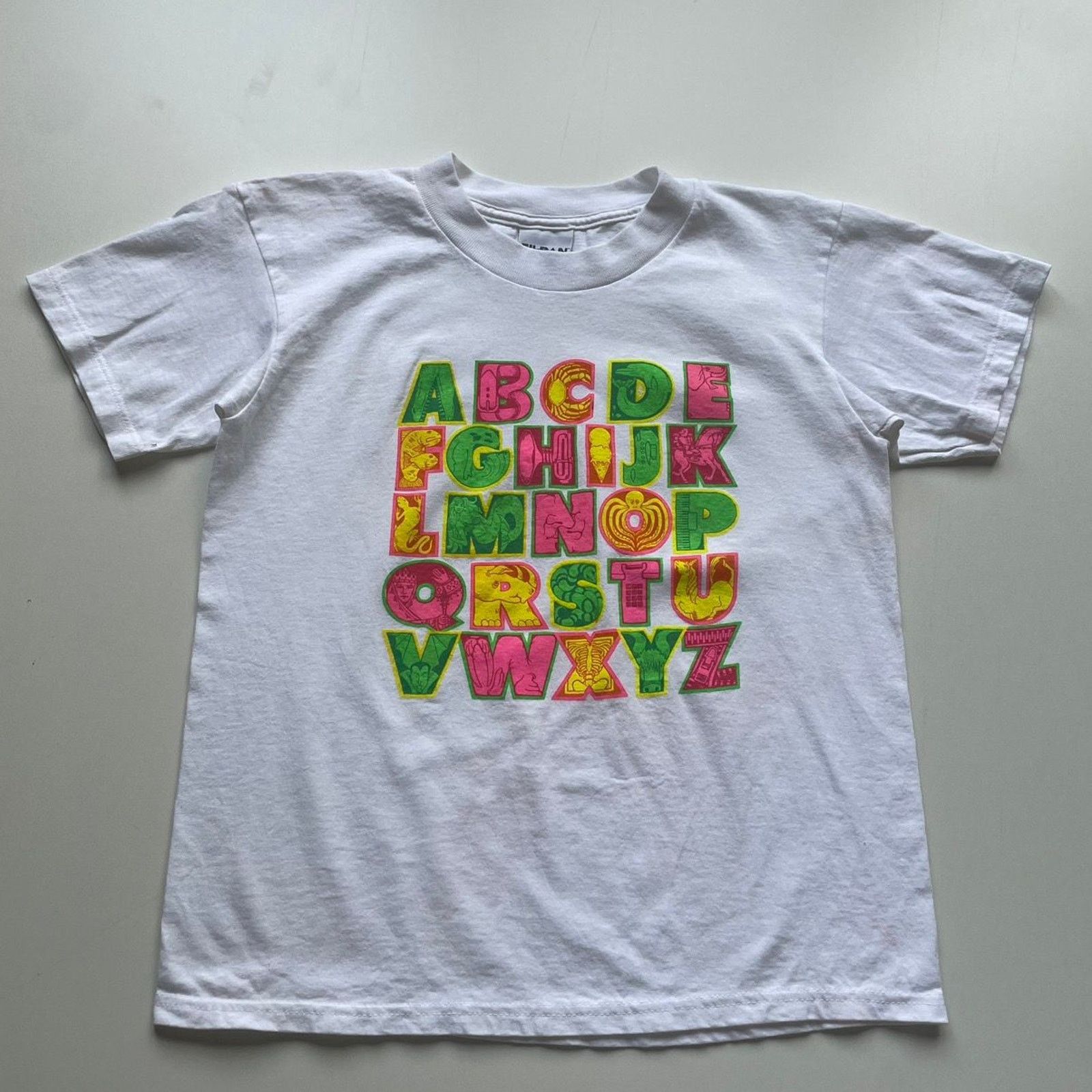 Vintage 90s Alphabet Letter Art Xs White T-Shirts, Hoodie, Sweatshirt