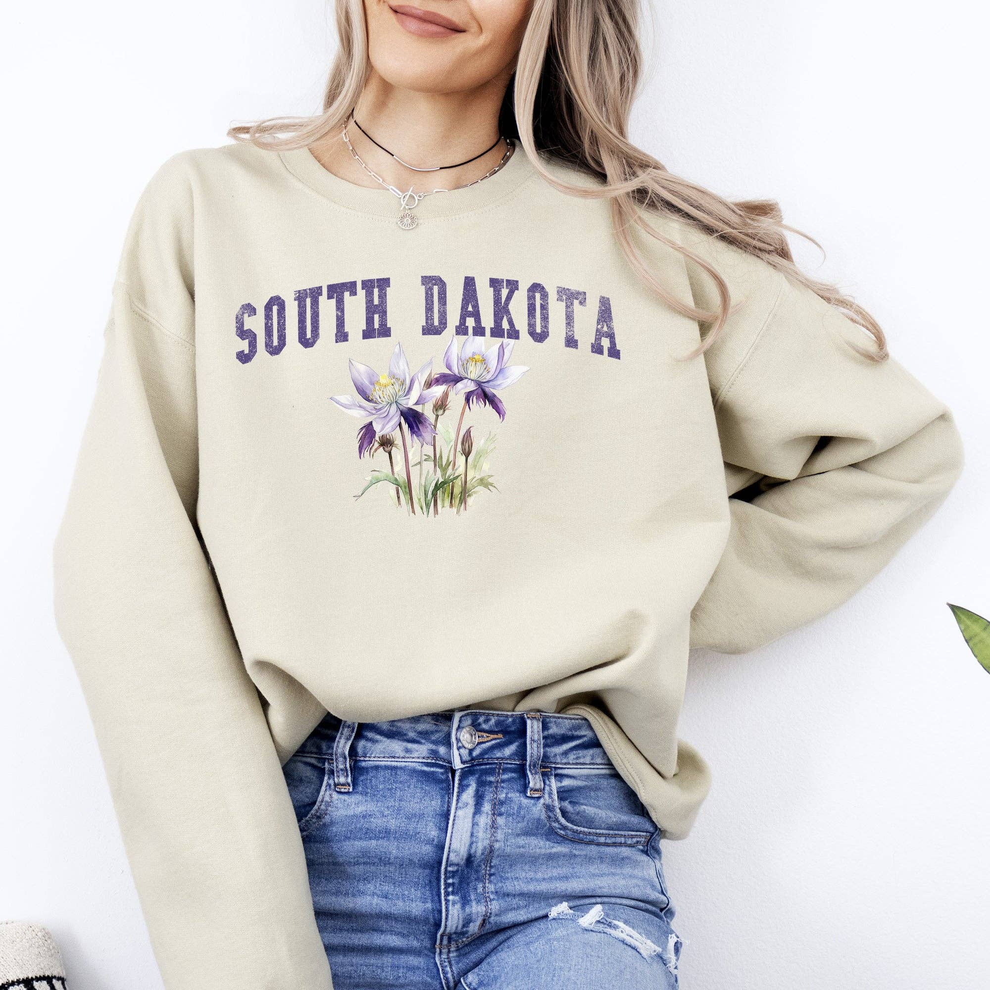 South Dakota State Flower Sweatshirt T-Shirts, Hoodie | PodTeesHub.com