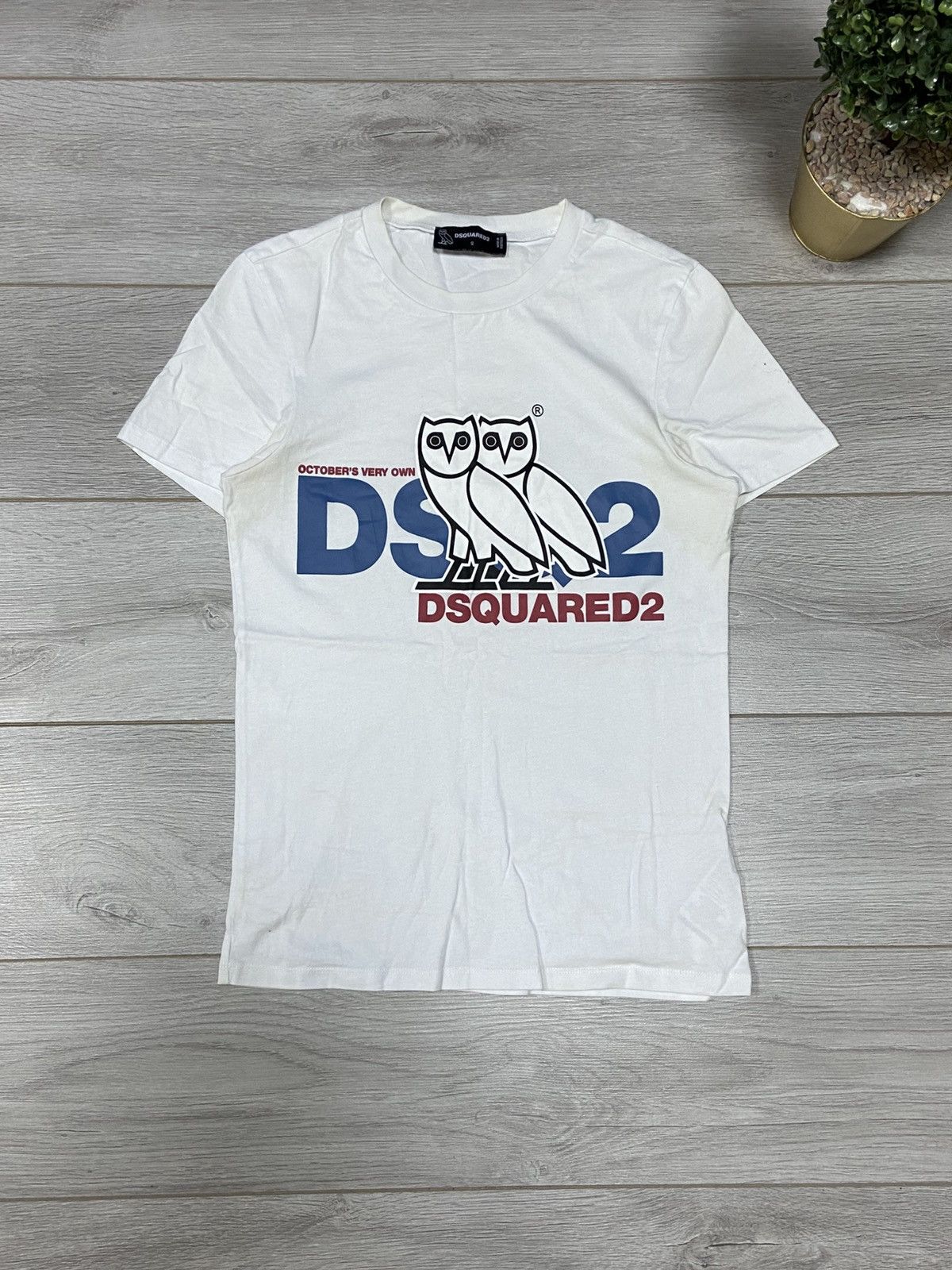 Dsquared2 X October S Very Own Dsquared2 X Ovo Tee Shirt Owl Print Hoodie, Sweatshirt | PodTeesHub.com