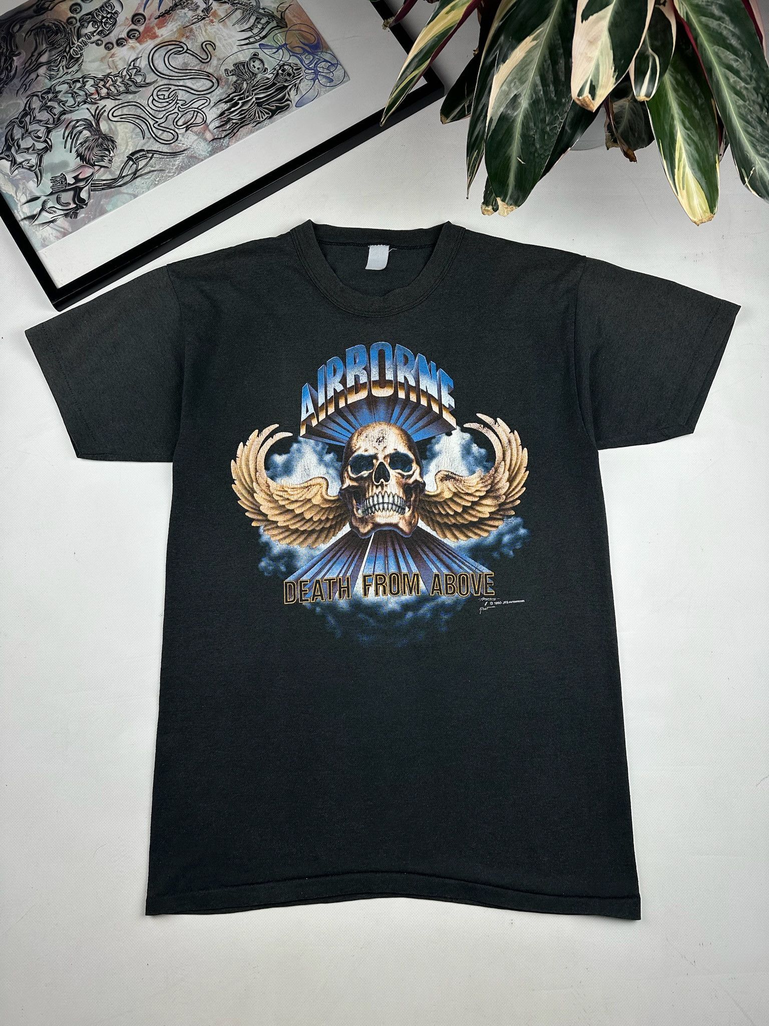 Vintage 1990 3d Emblem Airborne Jrs Graphic Tee Shirt Hoodie, Sweatshirt | PodTeesHub.com