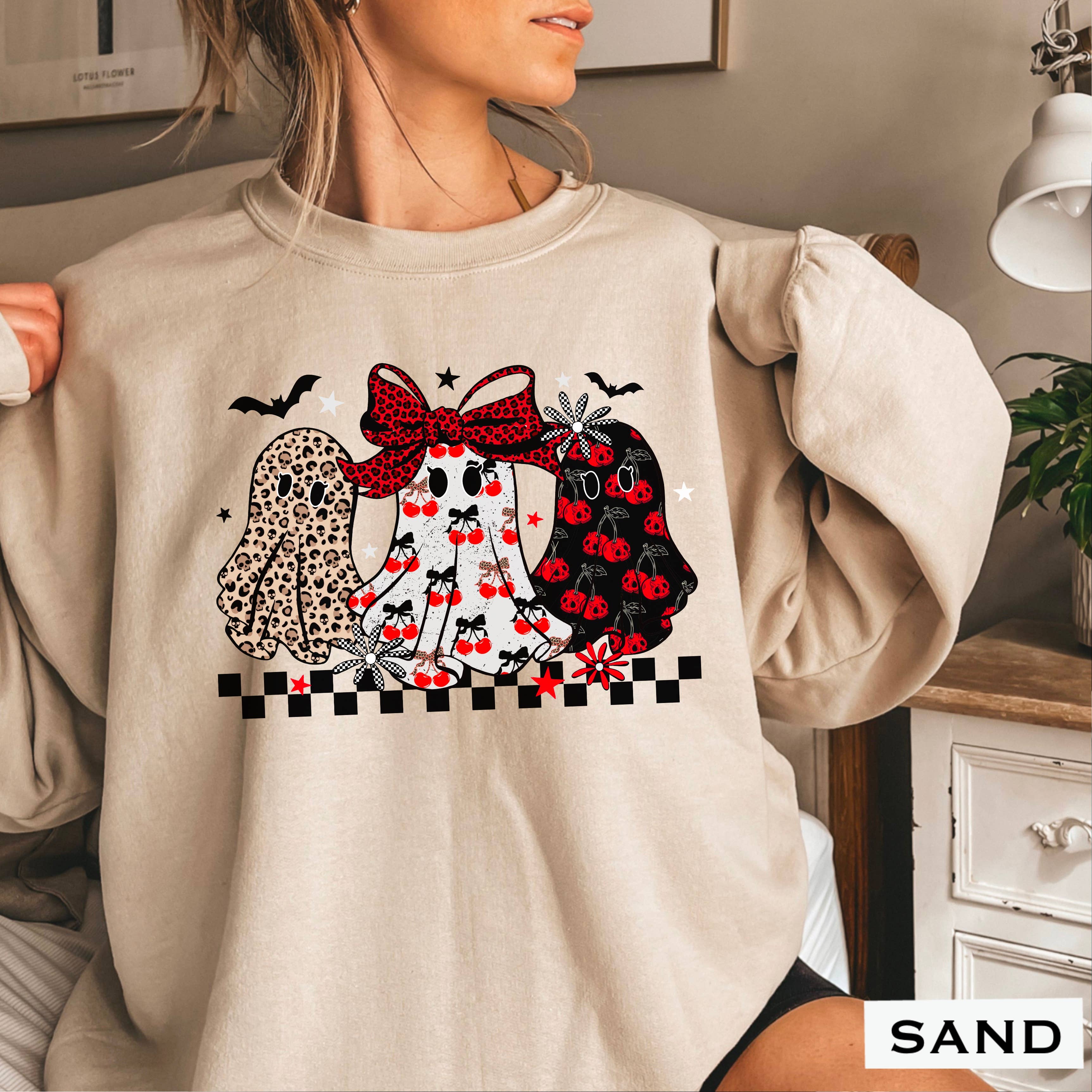 Leopard Ghost Halloween 2025 Graphic Sweatshirt T-Shirts, Hoodie | PodTeesHub.com