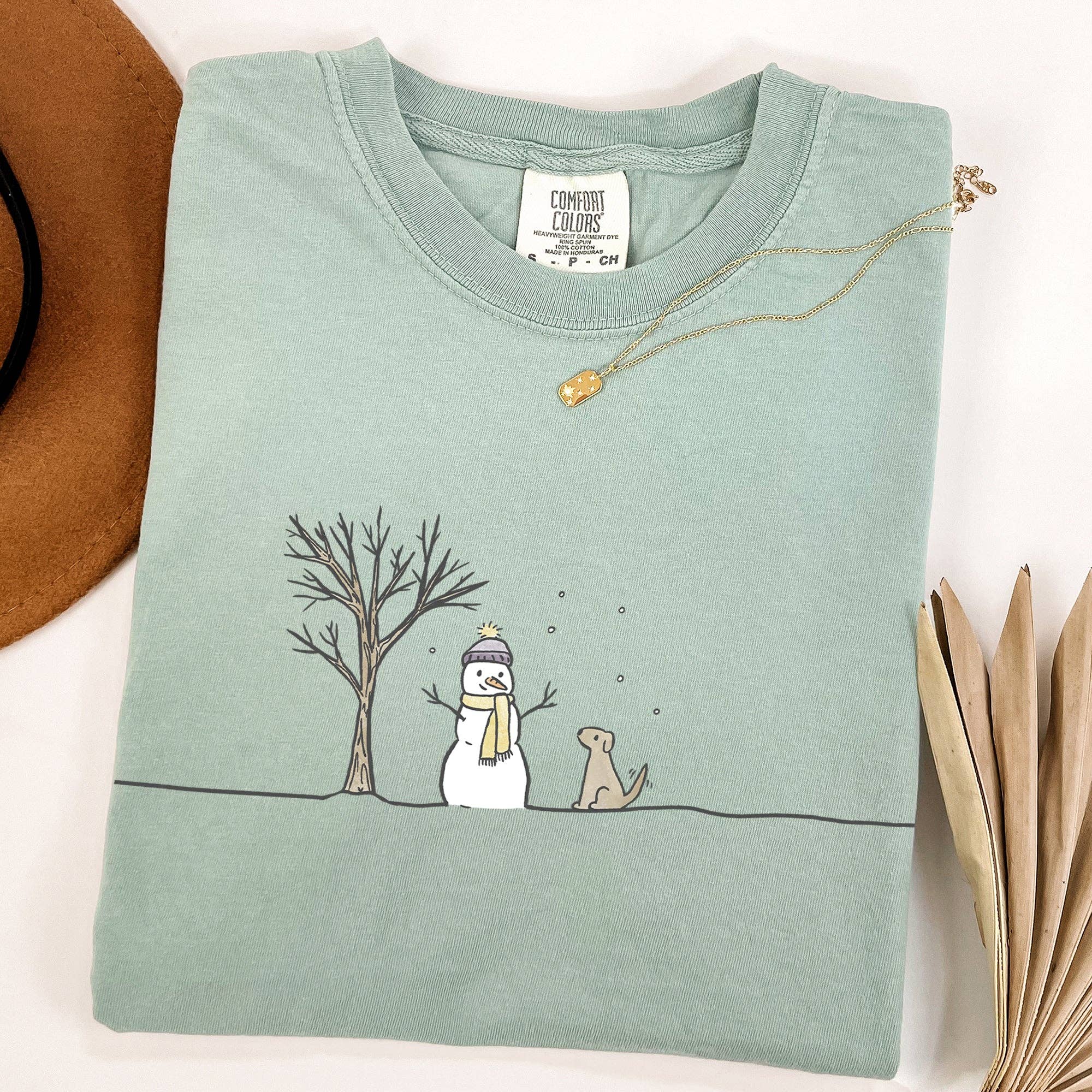 Snowman, Dog, Christmas, Winter, Santa, Xmas, Snow Tshirt Hoodie, Sweatshirt | PodTeesHub.com