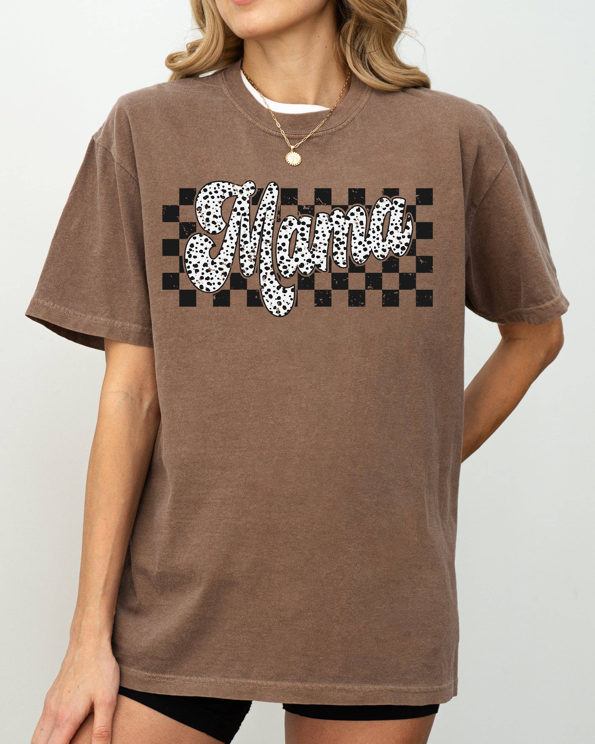 Checkered Mama, Dalmatian Dots, Polka Dots, Retro Shirt Hoodie, Sweatshirt | PodTeesHub.com