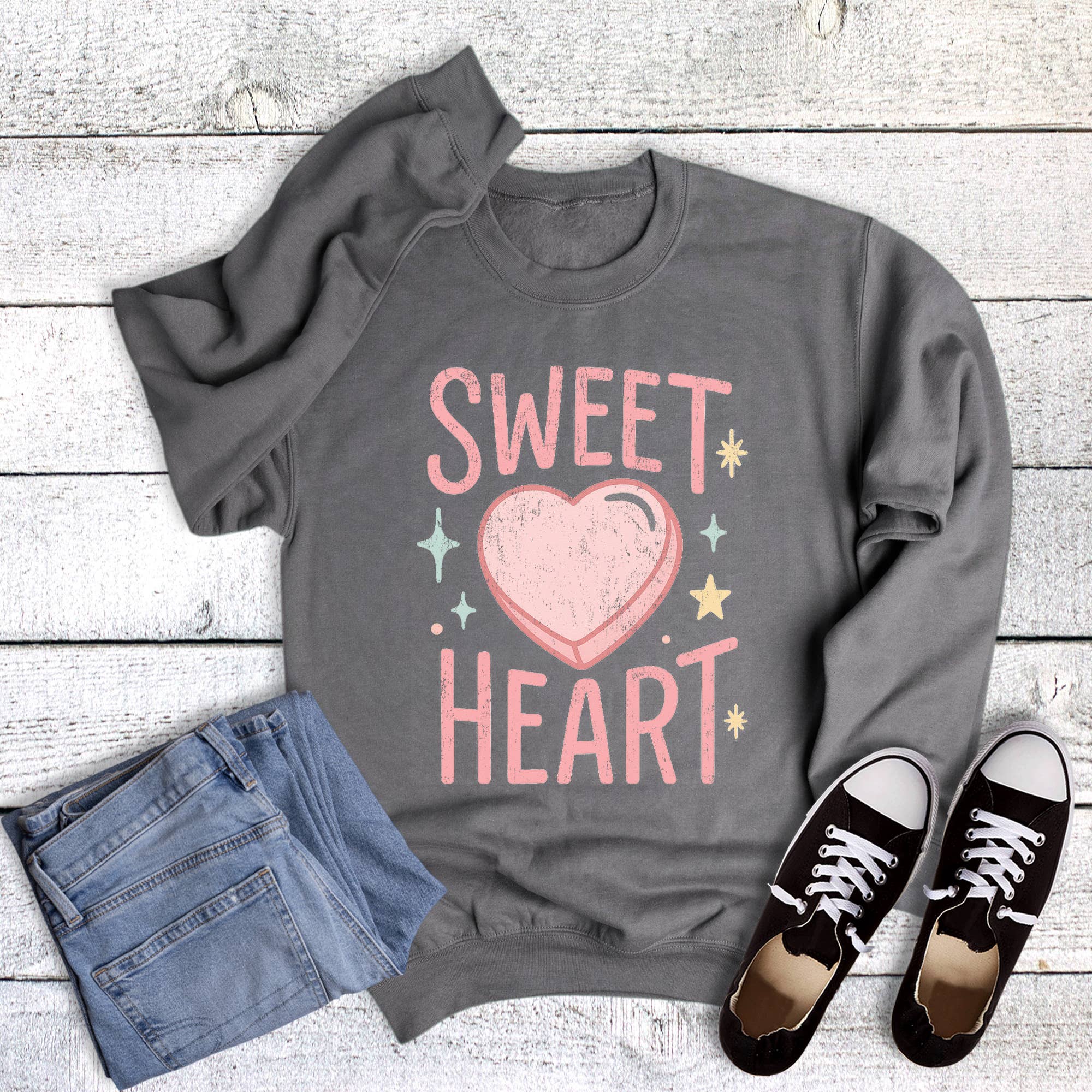Valentine's Day Sweet Heart Sweatshirt T-Shirts, Hoodie | PodTeesHub.com