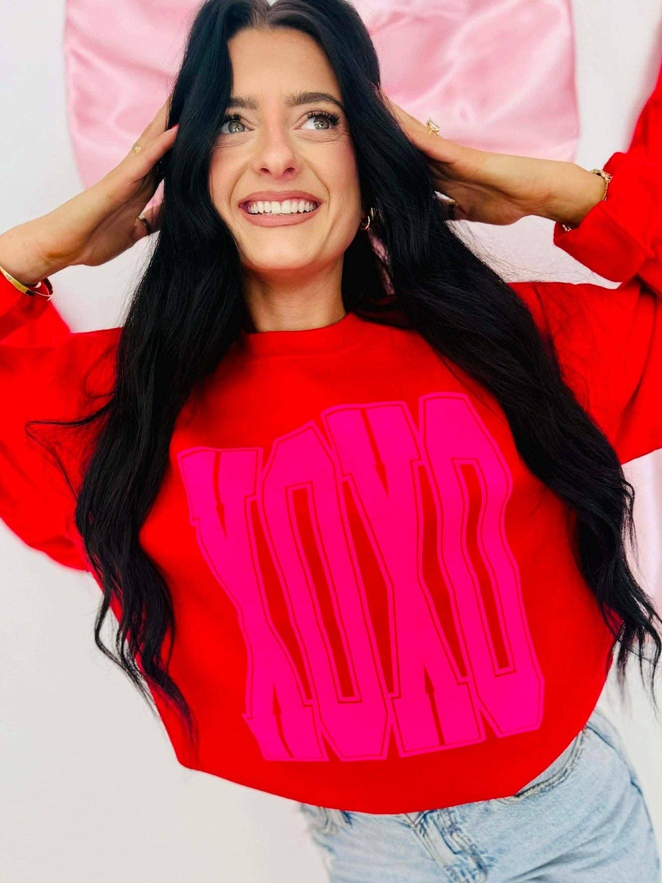 Xoxo Jumbo Varsity Puff Vinyl Sweatshirt T-Shirts, Hoodie | PodTeesHub.com