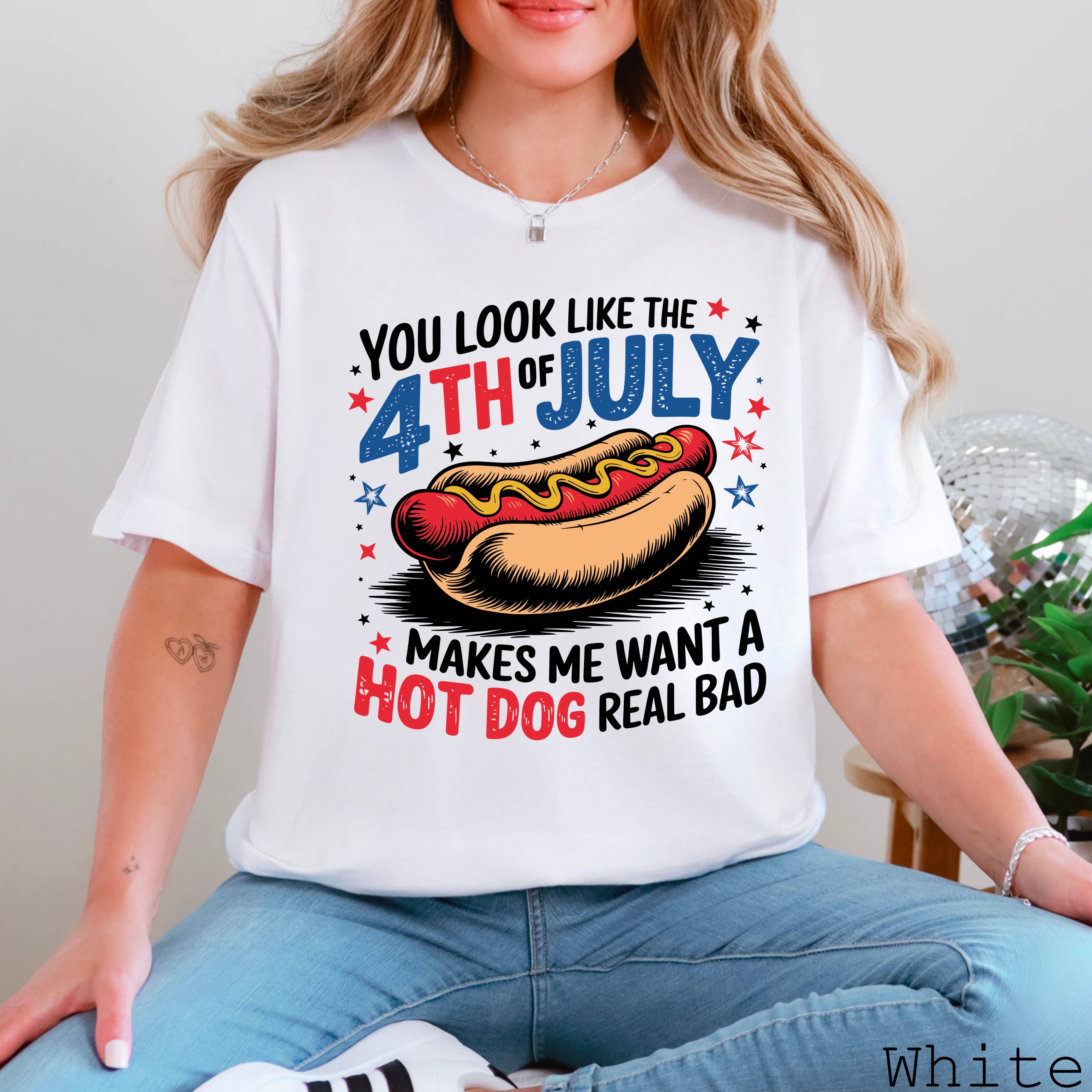 July 4th Graphic Tee | You Look Like the 4th | Bella Canvas Hoodie, Sweatshirt | PodTeesHub.com