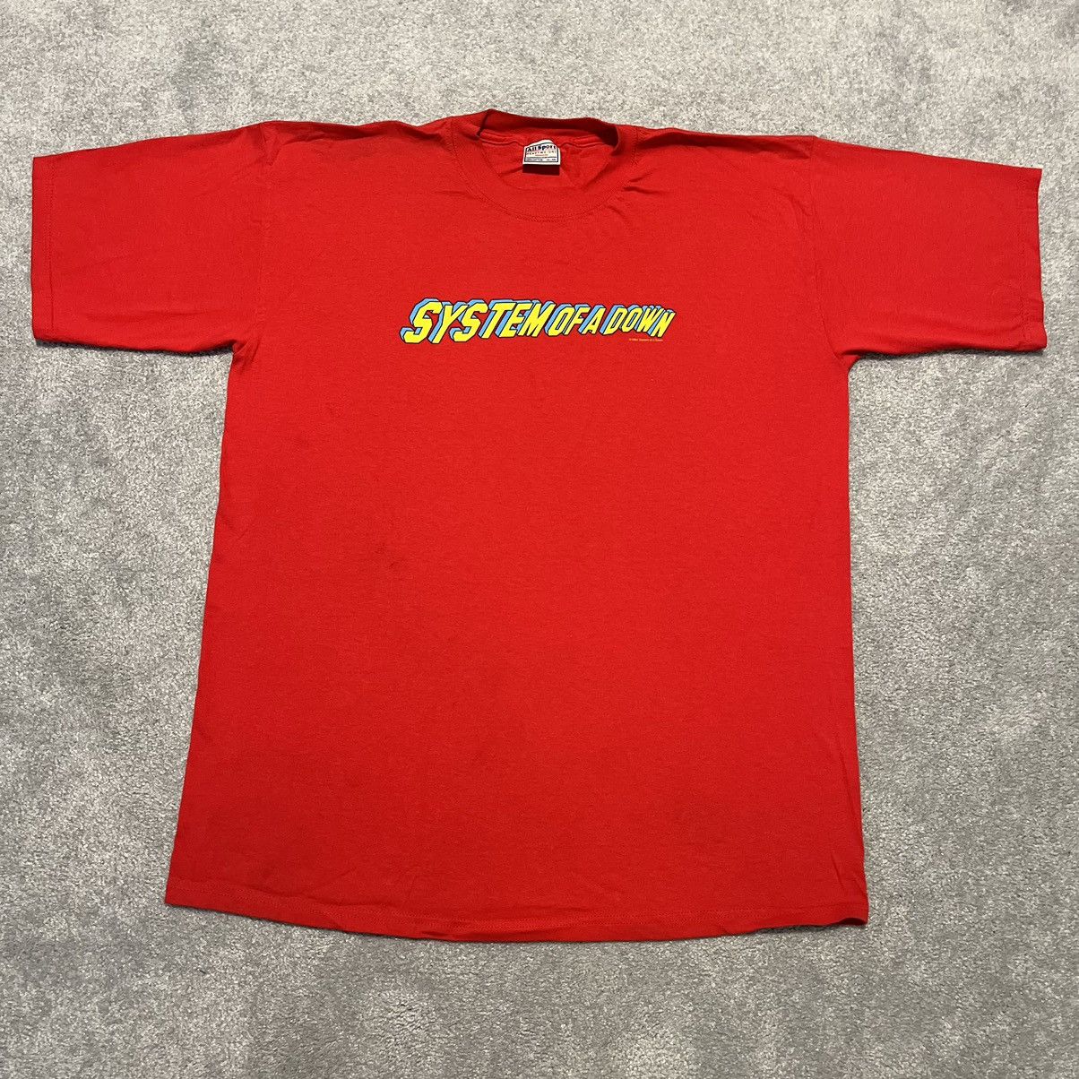 Band Vintage 2002 System Down Superman Comics Band Logo T-Shirts, Hoodie, Sweatshirt