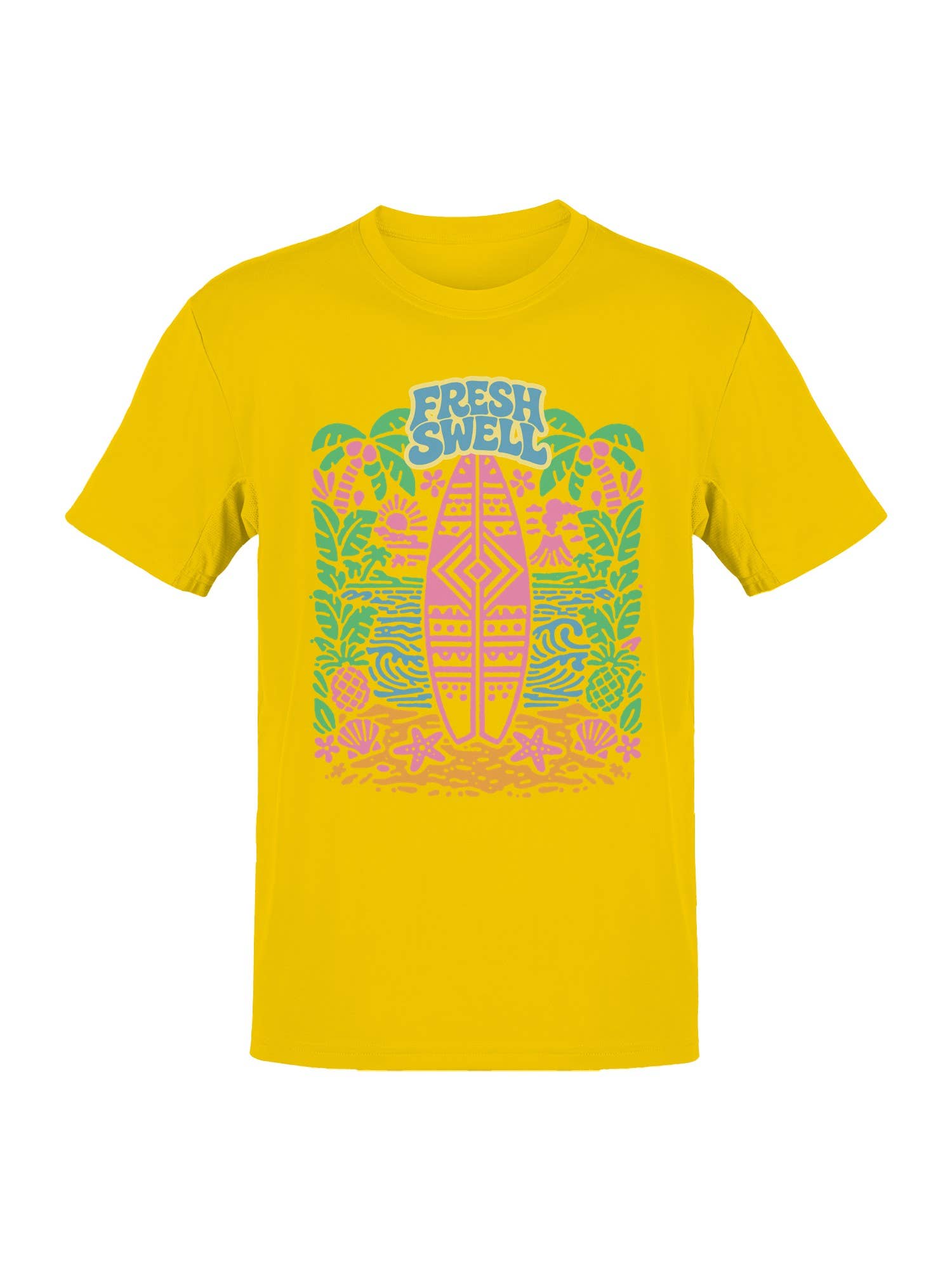 Tropical Surf Fresh Swell Design Men's T-Shirt Hoodie, Sweatshirt | PodTeesHub.com