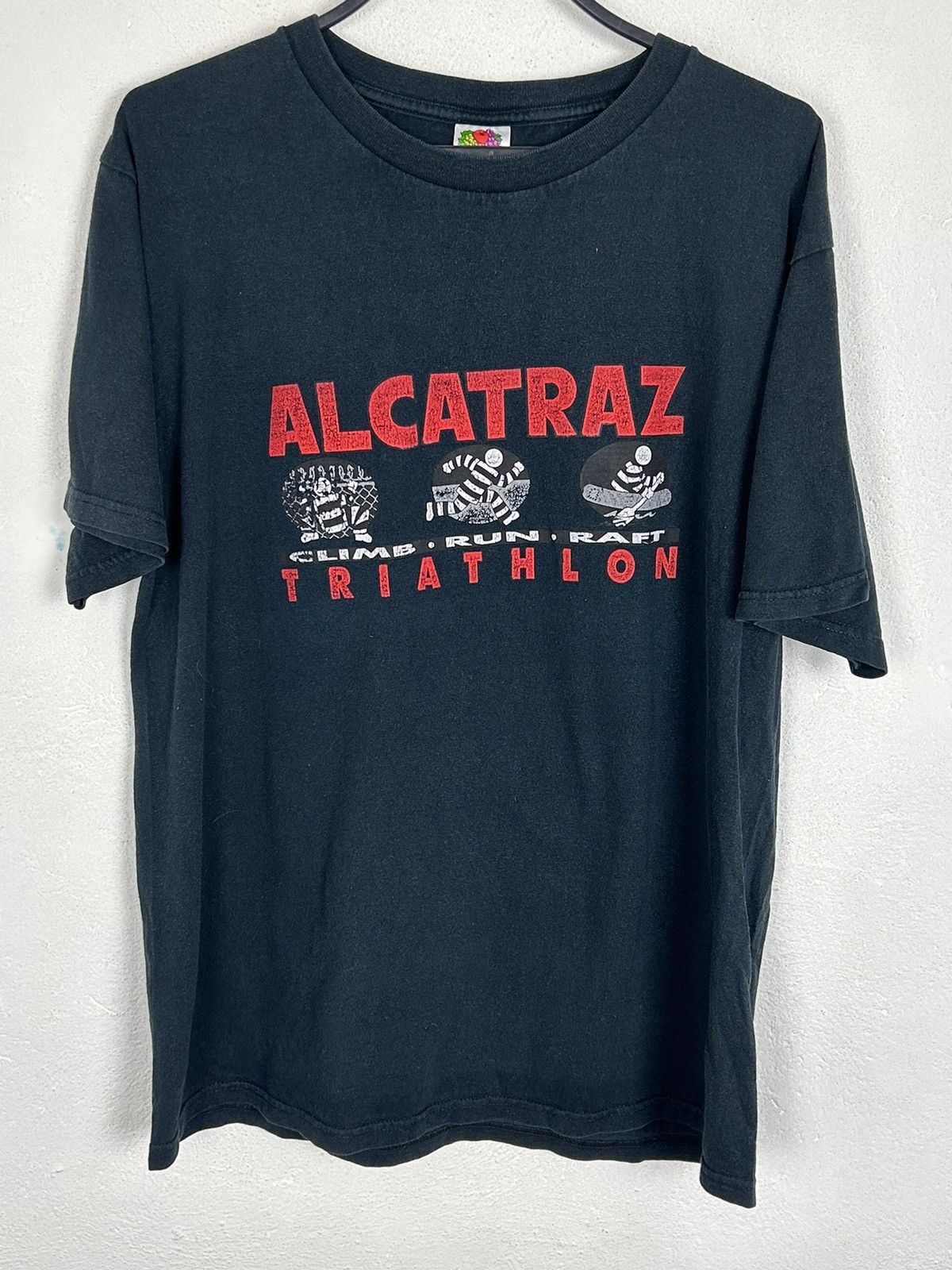 90s Vintage Alcatraz Prison Triathlon Funny T Shirt Hoodie, Sweatshirt | PodTeesHub.com