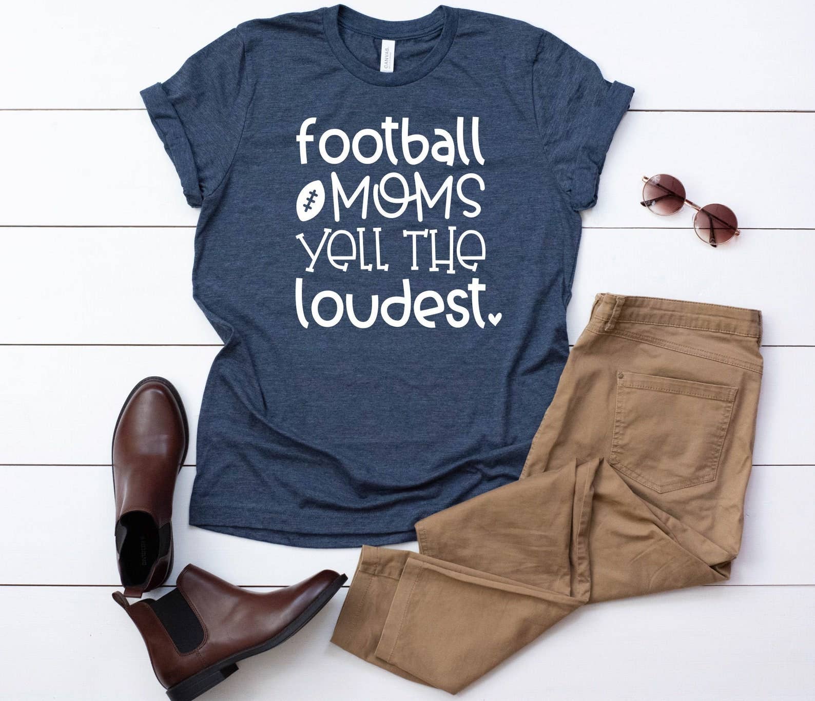 Football Moms Yell the Loudest T-Shirt Hoodie, Sweatshirt | PodTeesHub.com