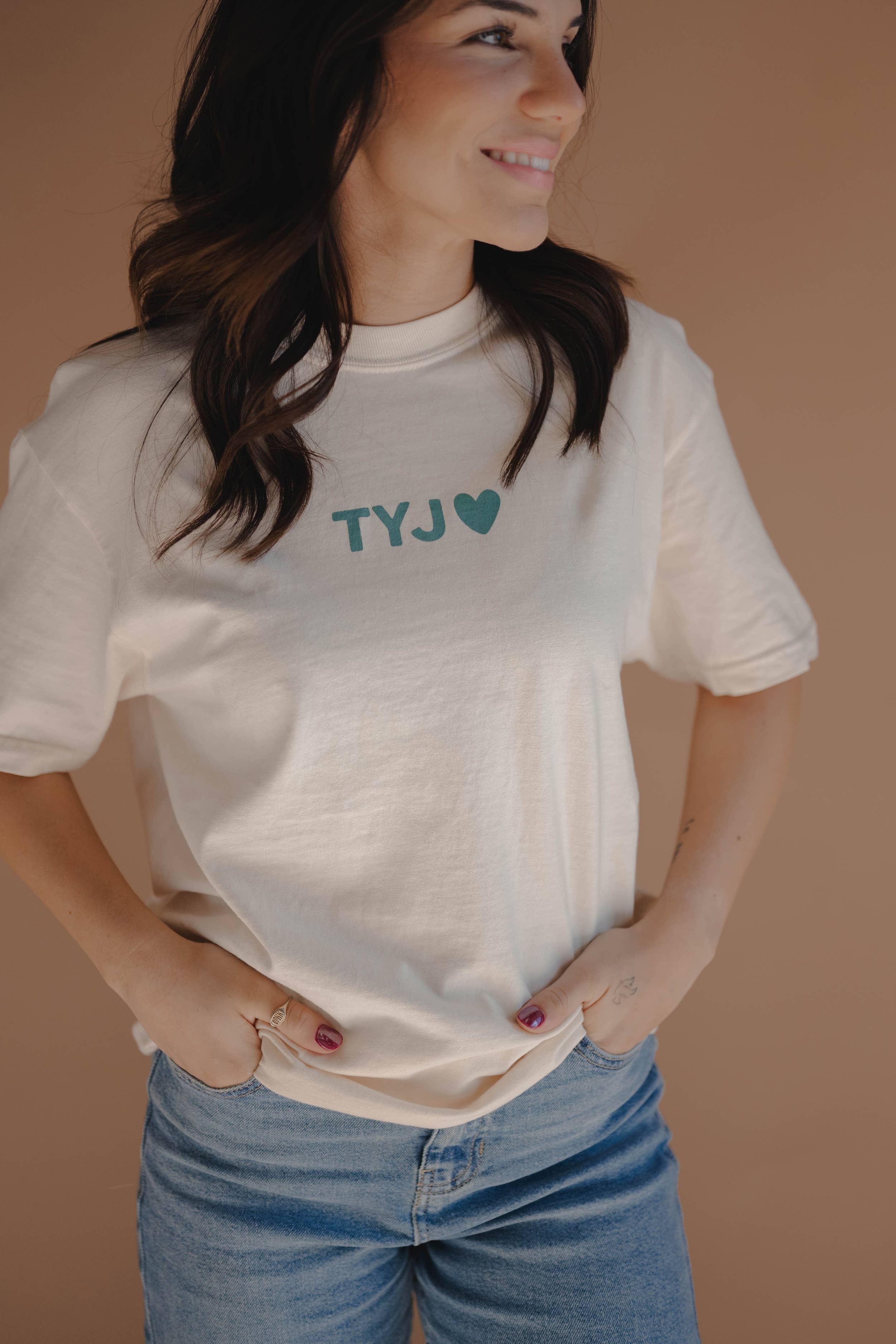 Thank You Jesus Tee - Ivory | Women's Christian Tee Hoodie, Sweatshirt | PodTeesHub.com