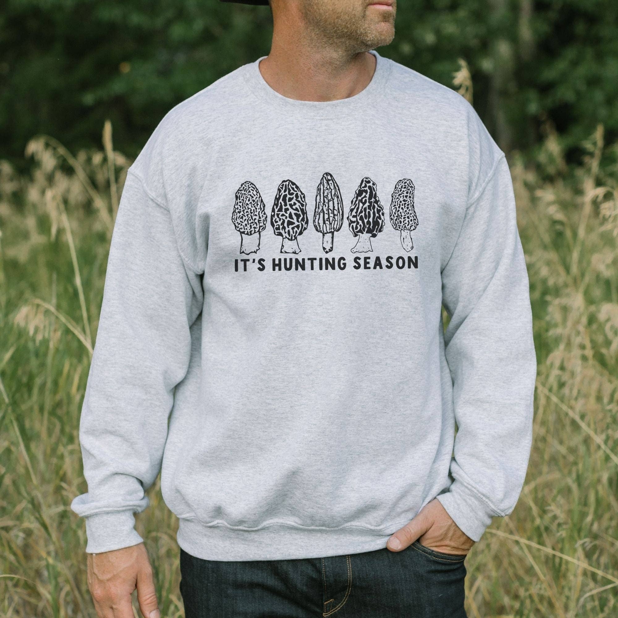 Hunting Season Morel Mushroom Unisex T-Shirt Hoodie, Sweatshirt | PodTeesHub.com