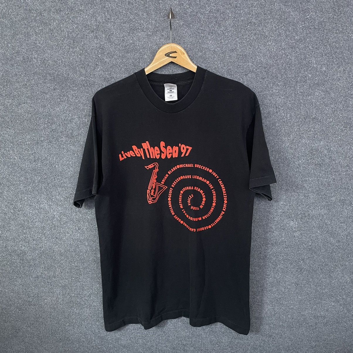Vintage 1997 Live By The Sea American Jazz Concert T Shirt Hoodie, Sweatshirt | PodTeesHub.com