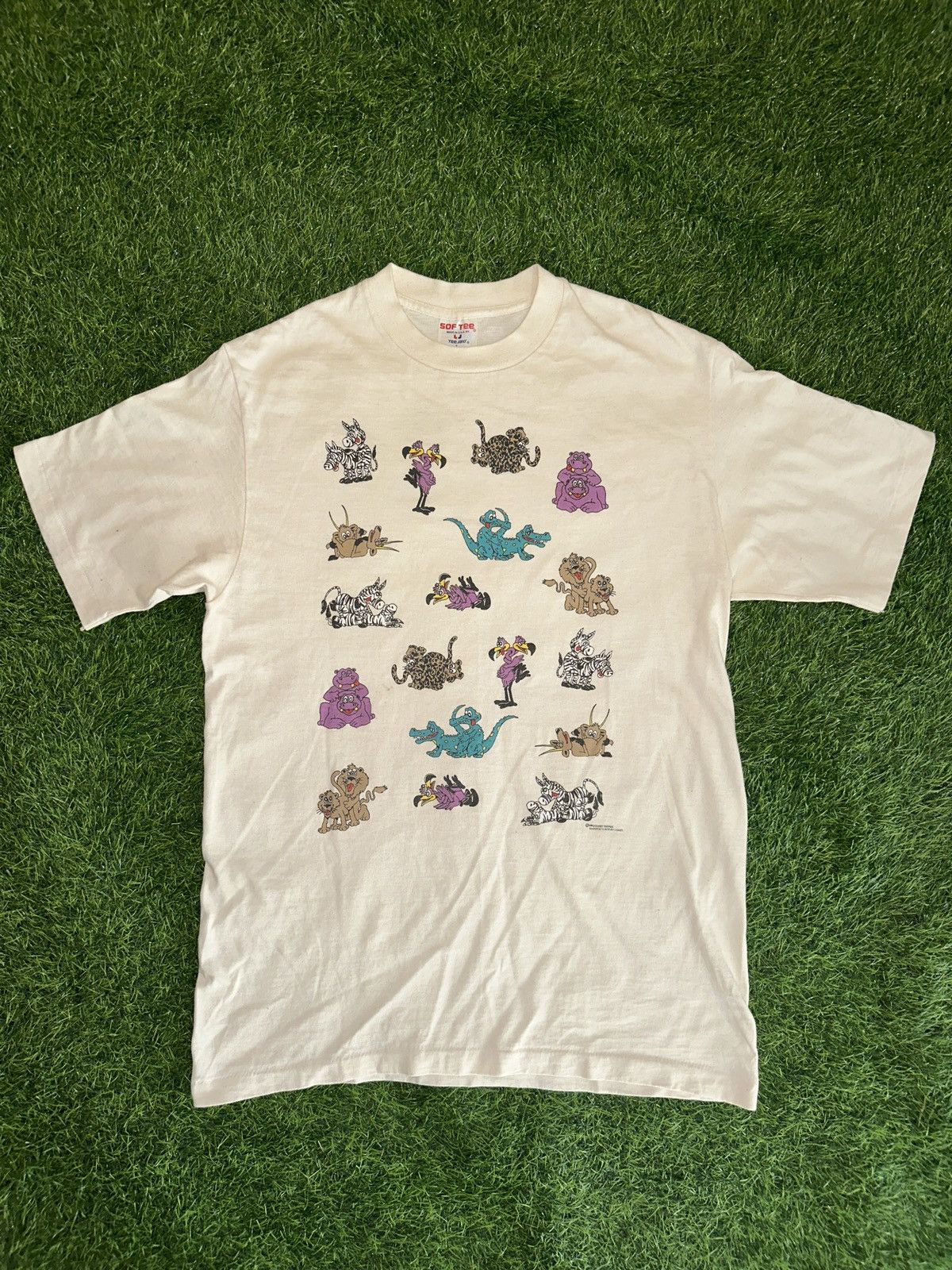 Vintage 1992 Animals Cartoon Tee Shirt Size Large Hoodie, Sweatshirt | PodTeesHub.com