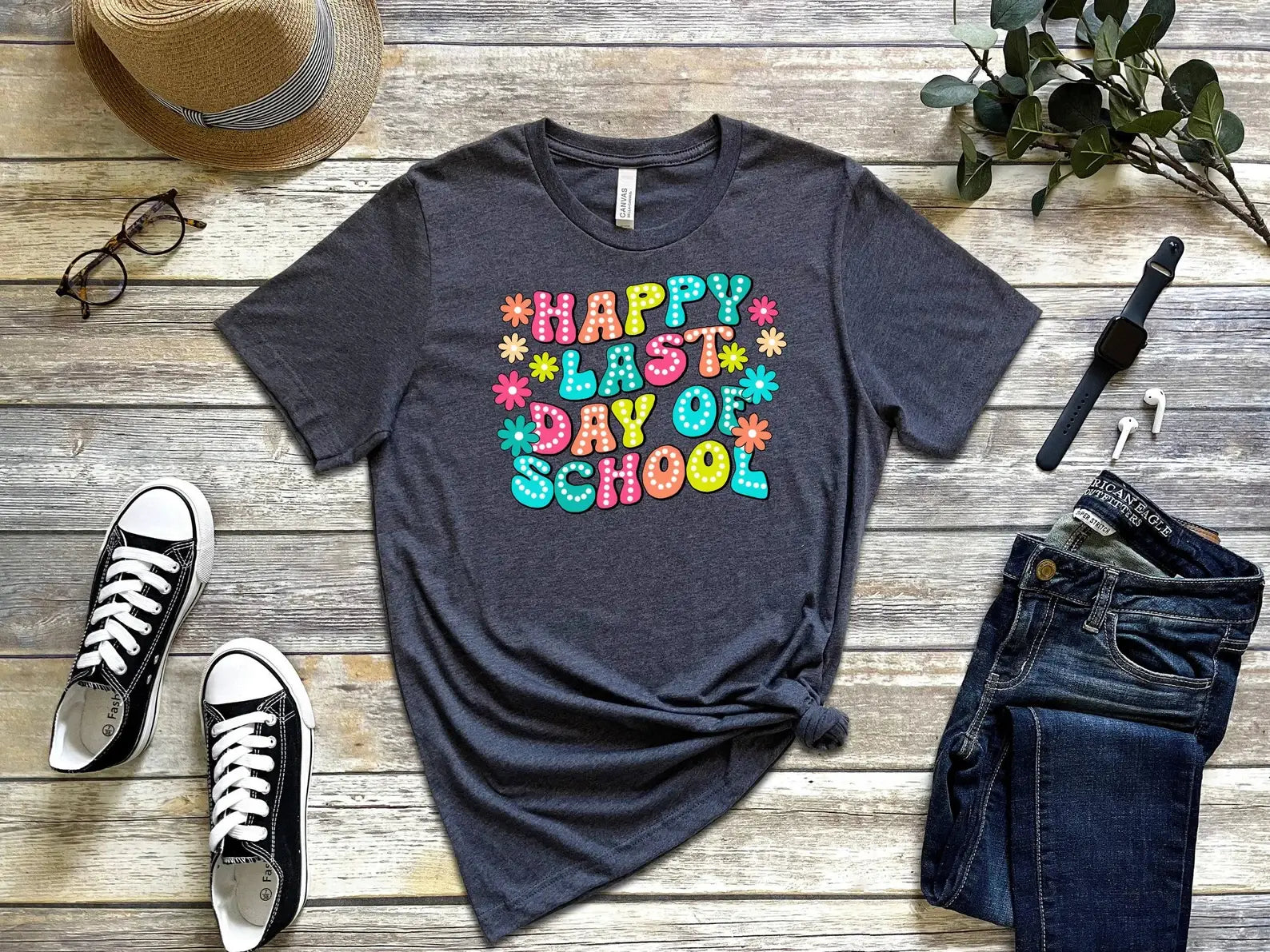 Happy Last Day of School T-Shirt, Teacher Appreciation Shirt Hoodie, Sweatshirt | PodTeesHub.com