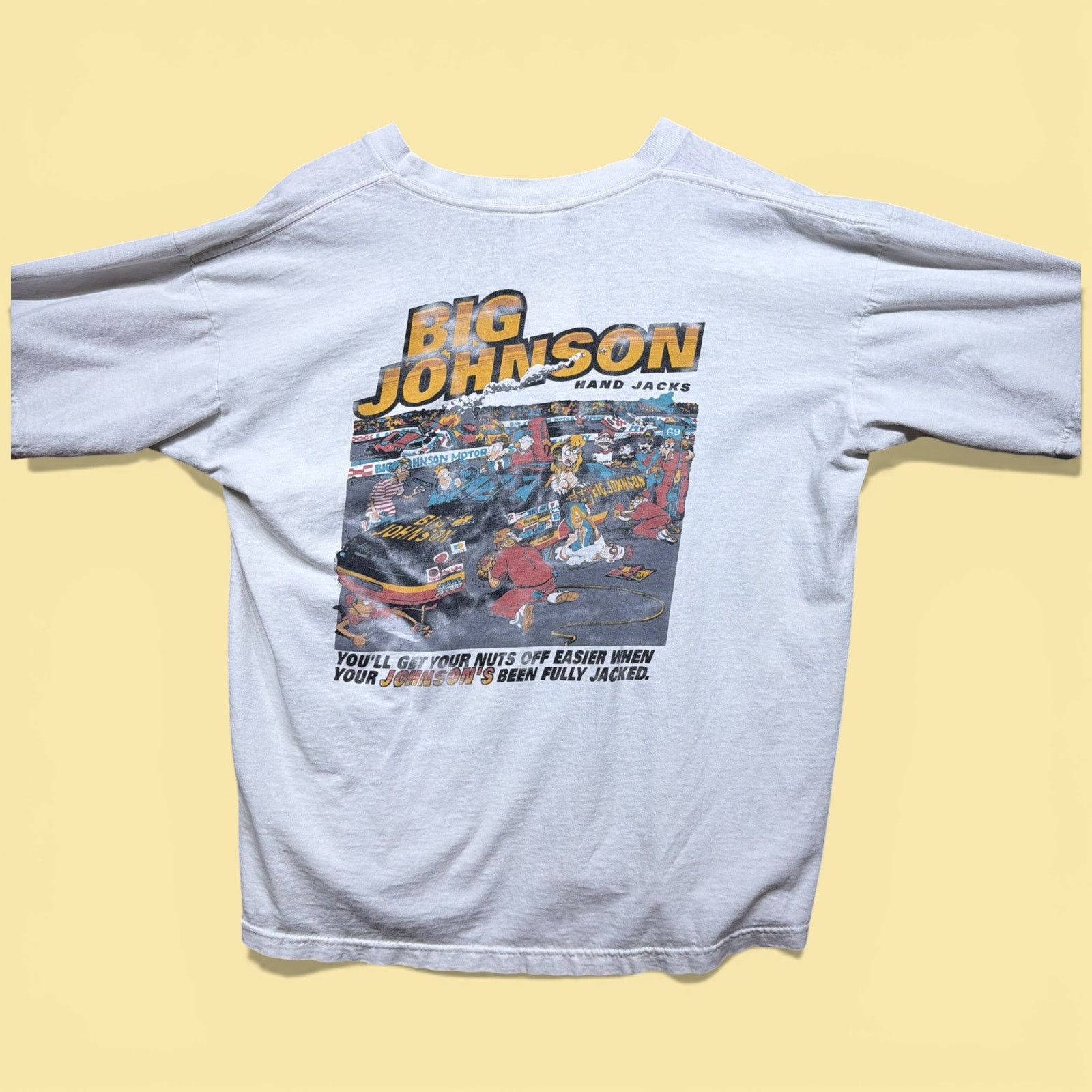 Vintage Big Johnson Racing 90s T Shirt Size Xl Hoodie, Sweatshirt | PodTeesHub.com