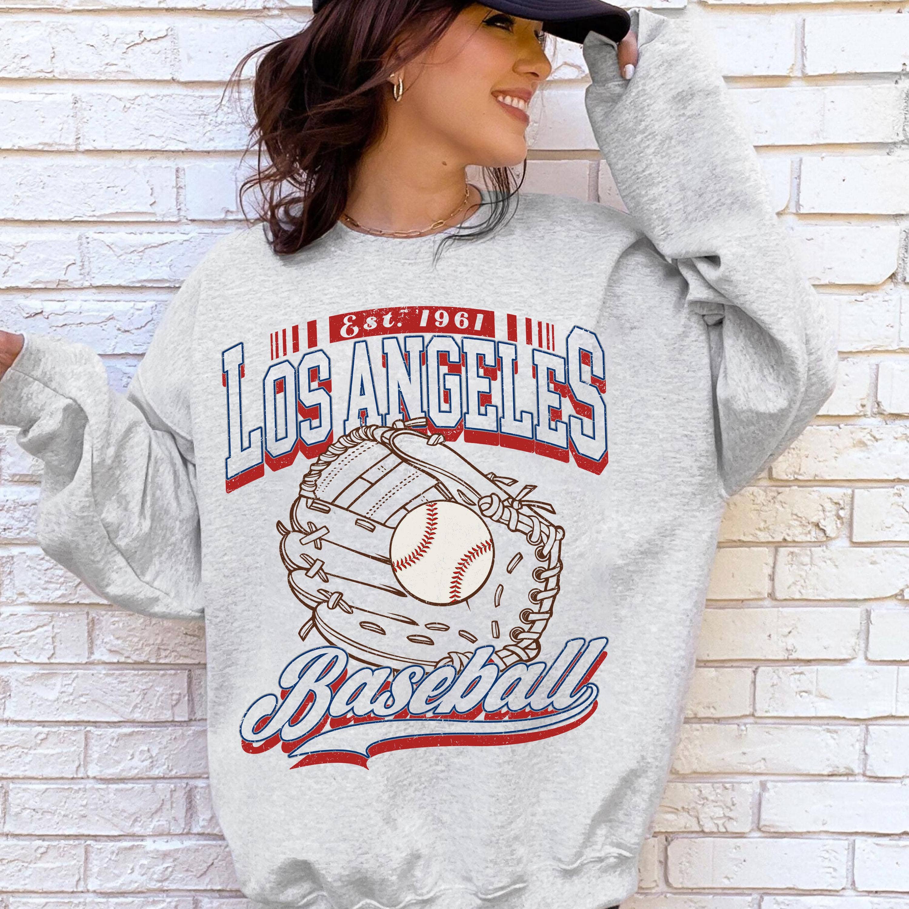 Vintage Los Angeles Baseball Game Day Tee Hoodie, Sweatshirt | PodTeesHub.com