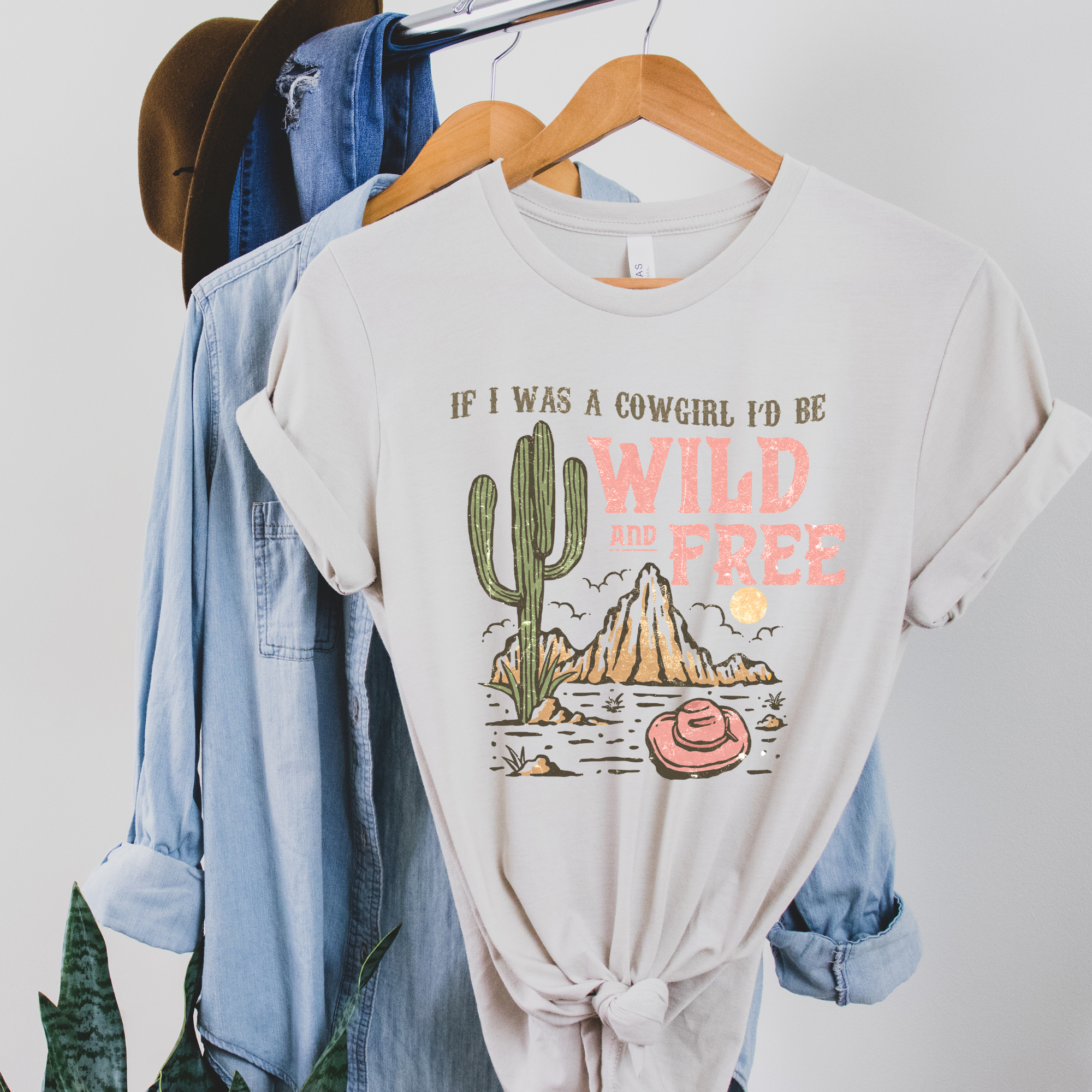 Wild and Free Cowgirl Graphic Tee Hoodie, Sweatshirt | PodTeesHub.com