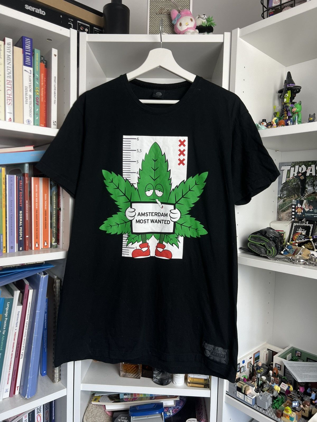 Vintage Amsterdam Most Wanted Weed Ganja Rasta Funny T Shirt Xl Y2k Hoodie, Sweatshirt | PodTeesHub.com