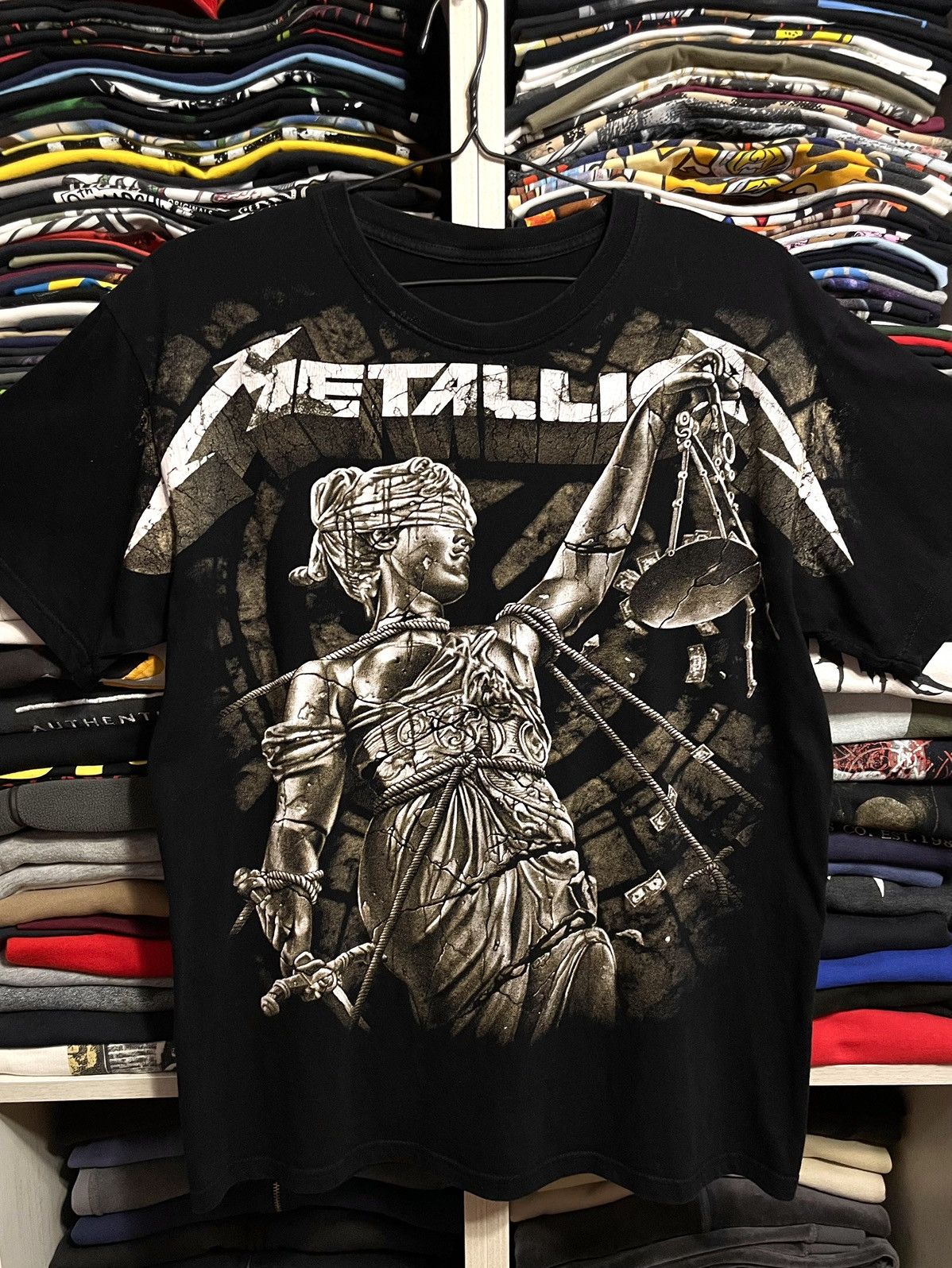 Band Tees Vintage Y2k Metallica And Justice For All Over Print T Shirt Hoodie, Sweatshirt | PodTeesHub.com