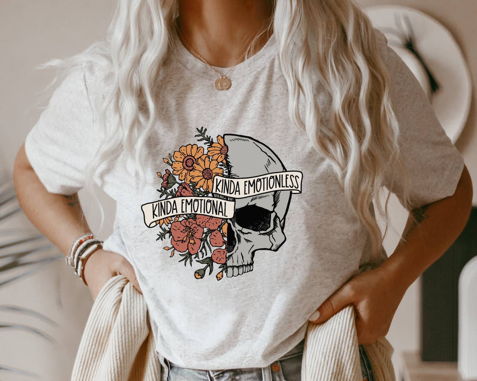 Kinda Emotional Kinda Emotionless T-Shirt Hoodie, Sweatshirt | PodTeesHub.com