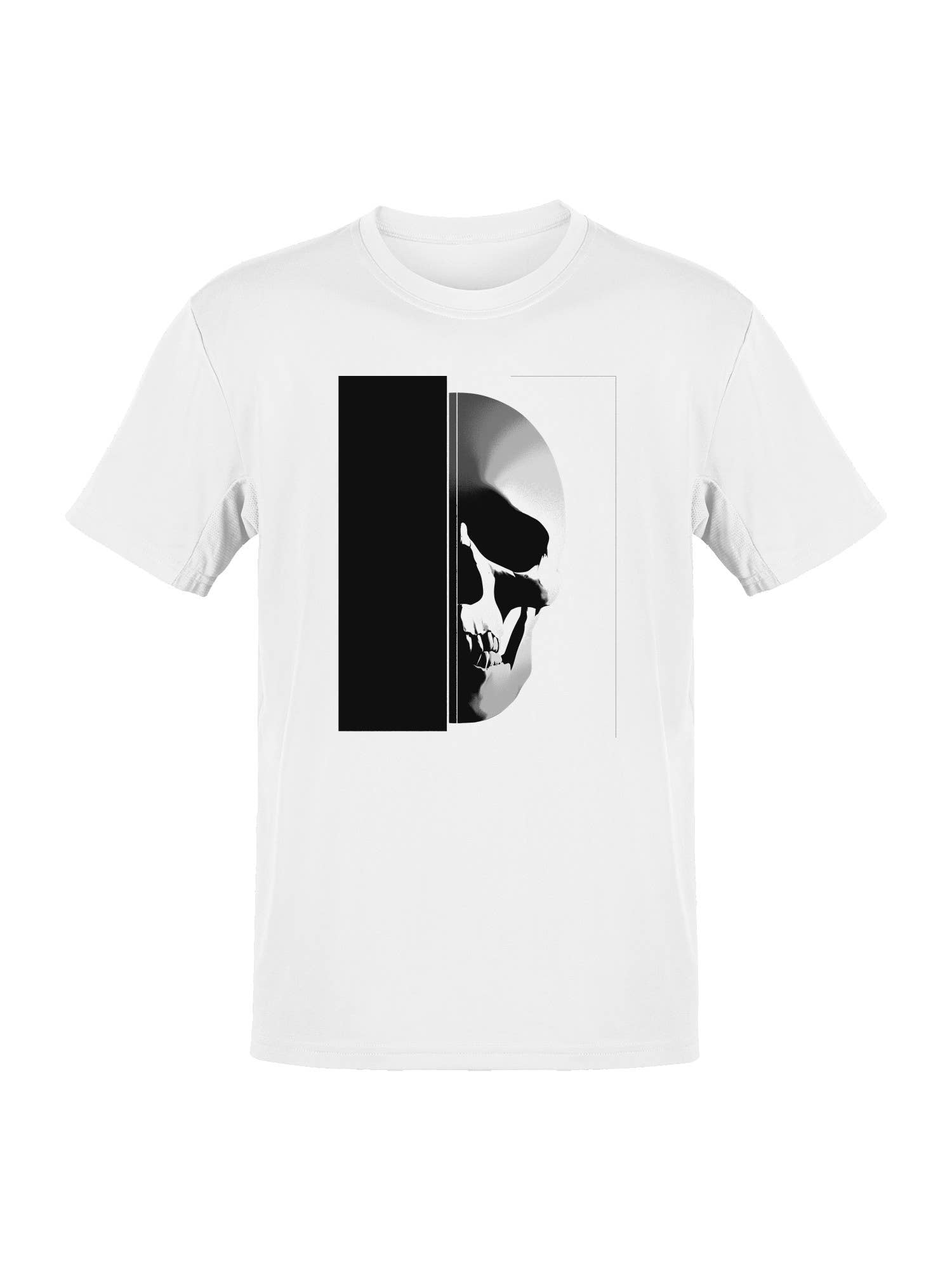 Half Shadow Sketched Skull Art Men's T-Shirt Hoodie, Sweatshirt | PodTeesHub.com