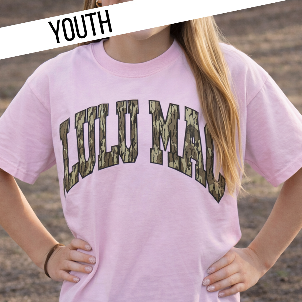 KD-MO-1000 Mossy Oak Bottomland Blossom Youth Comfort Colors Tee Hoodie, Sweatshirt | PodTeesHub.com