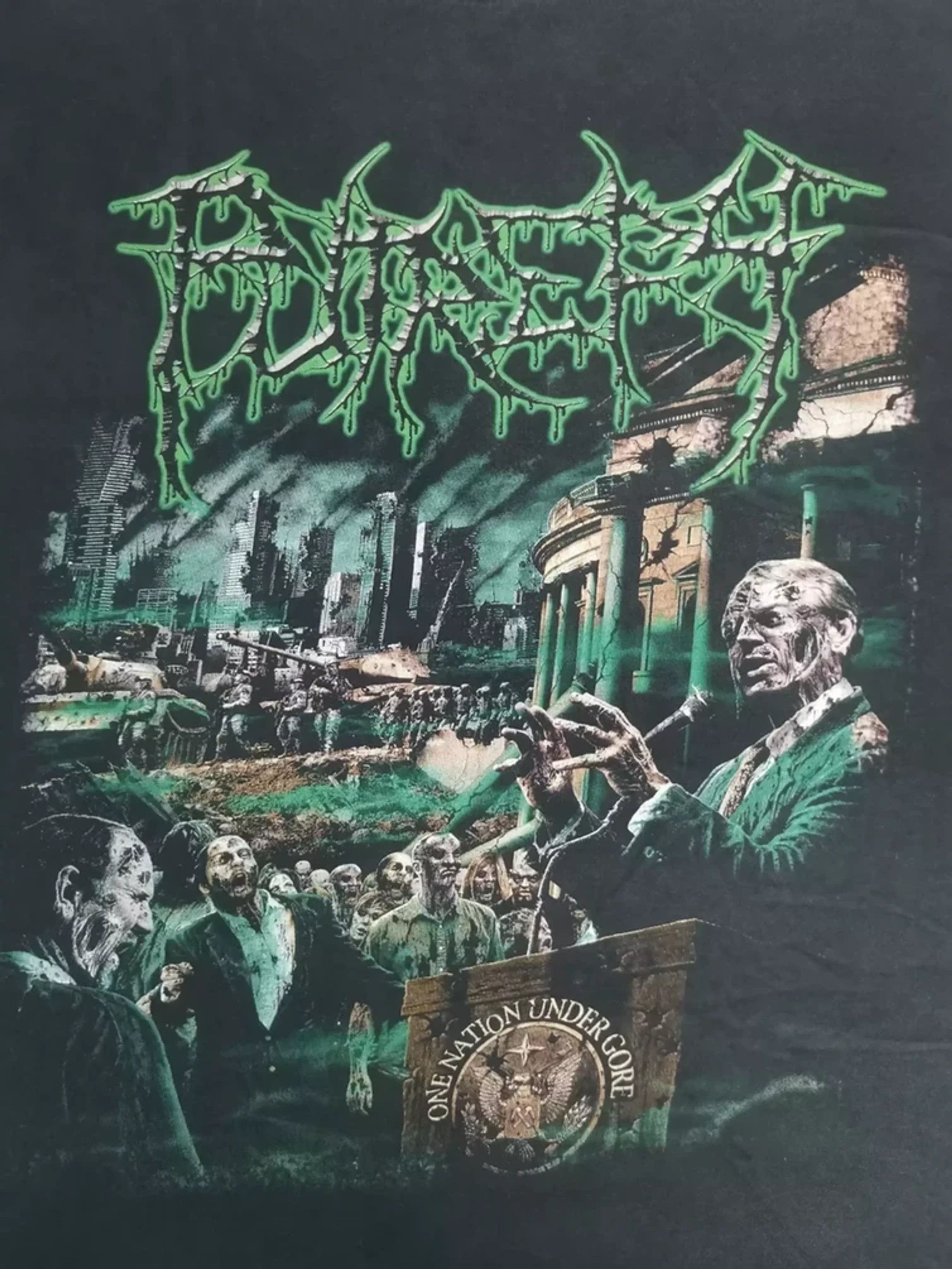 Band Tees Vintage Putrefy Black Metal Tee Zombie Horror Rare Rock Hoodie, Sweatshirt | PodTeesHub.com