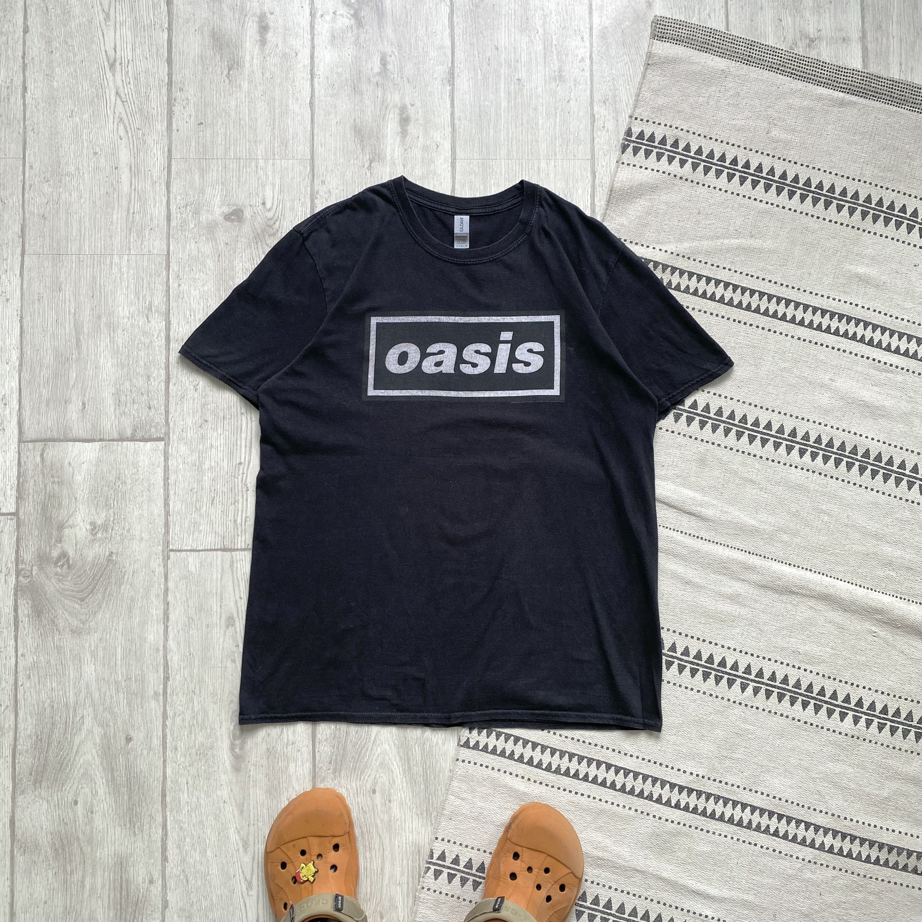 Tees Oasis Band Tee Y2k Center Box Logo Hoodie, Sweatshirt | PodTeesHub.com