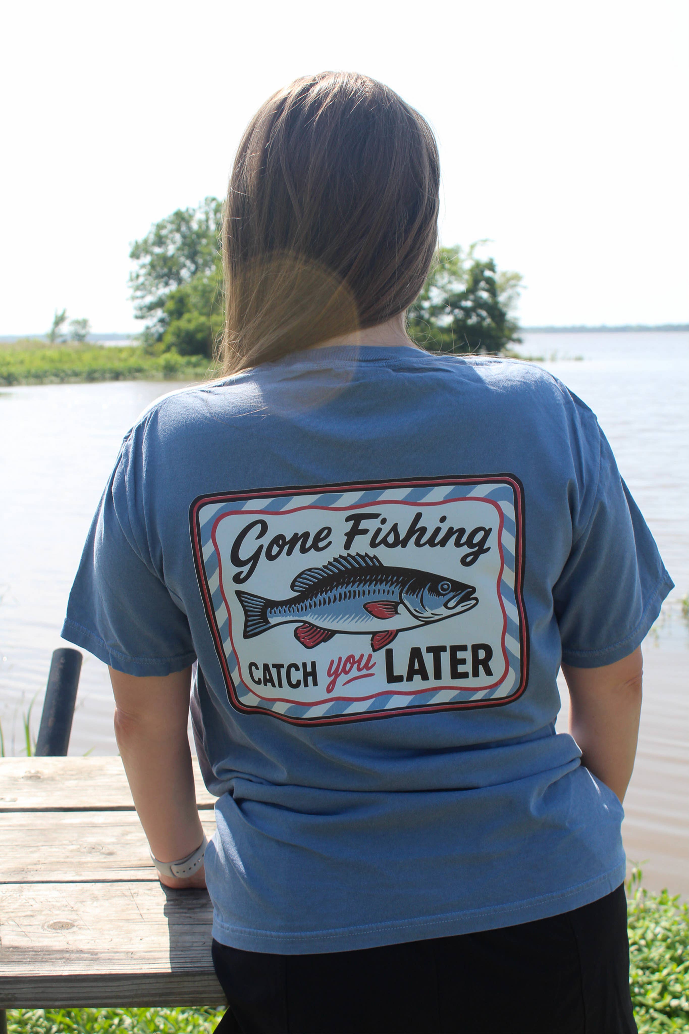 Gone Fishing Graphic Tee Hoodie, Sweatshirt | PodTeesHub.com