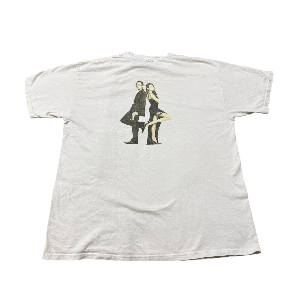 Thrashed Vintage 00s Mr Mrs Smith Film T Shirt Hoodie, Sweatshirt | PodTeesHub.com