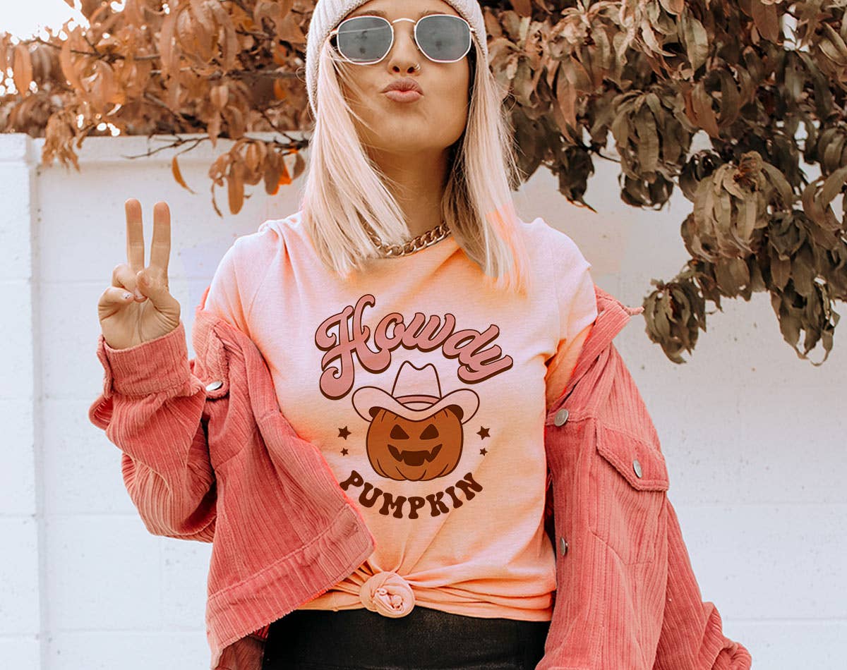 Howdy Pumpkin - Cute Halloween T-Shirt Hoodie, Sweatshirt | PodTeesHub.com