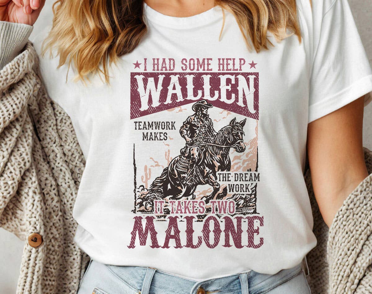 Wallen and Malone Teamwork - Western Graphic Tee Shirt Hoodie, Sweatshirt | PodTeesHub.com