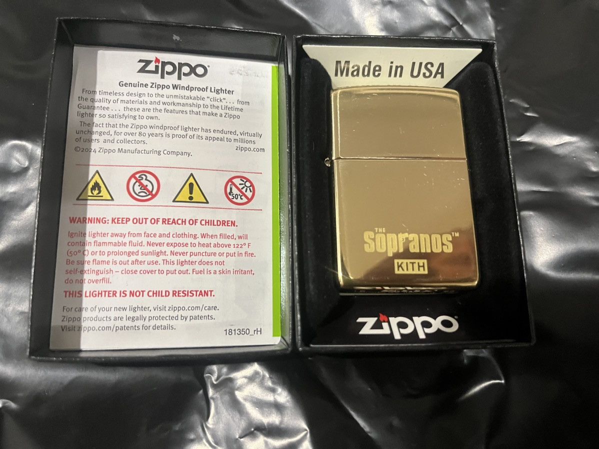 Fw25 Kith Sopranos Zippo Lighter Gold T-Shirts, Hoodie, Sweatshirt | PodTeesHub.com