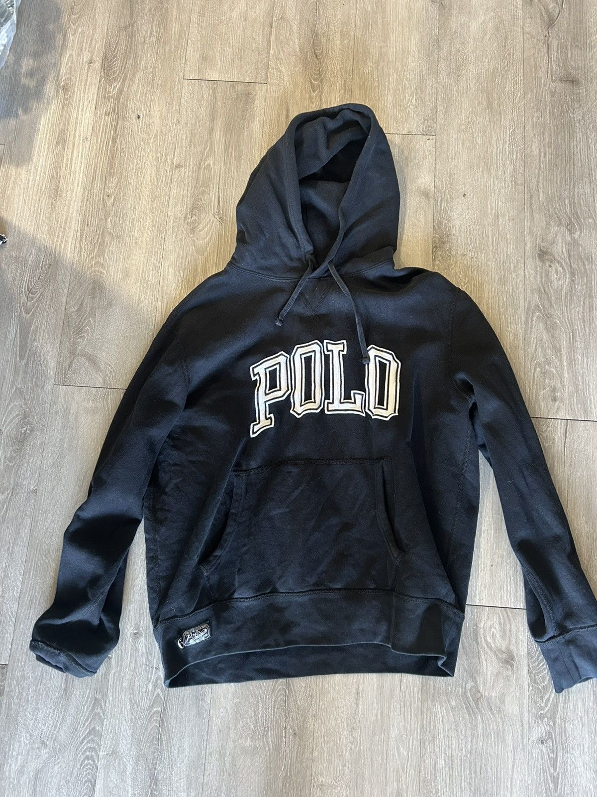 Ralph Lauren Polo Embroidered Logo Black Pull Over Hoodie Size Large T-Shirts, Sweatshirt | PodTeesHub.com