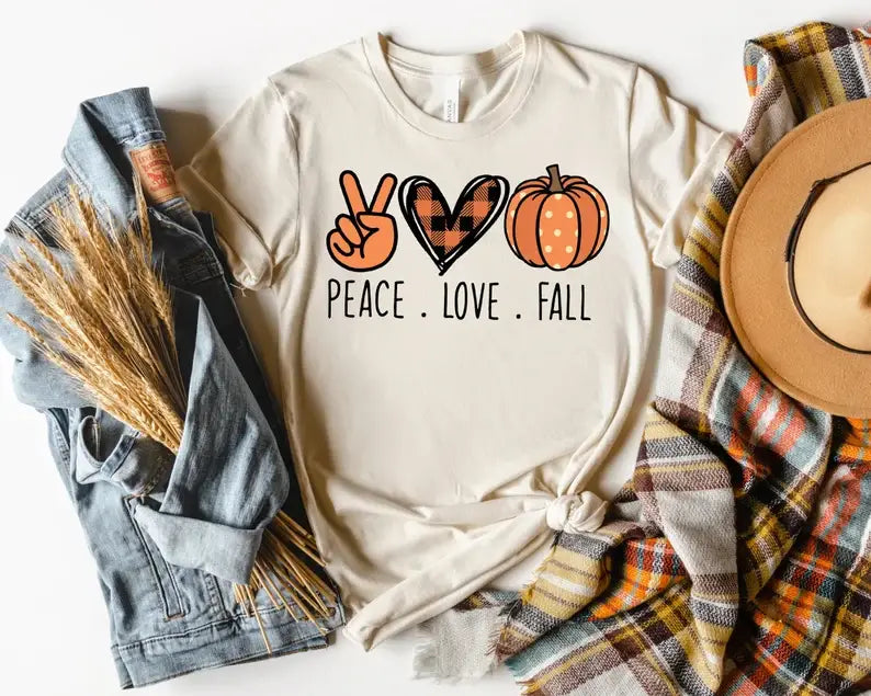 Peace Love Fall T-Shirt Hoodie, Sweatshirt | PodTeesHub.com